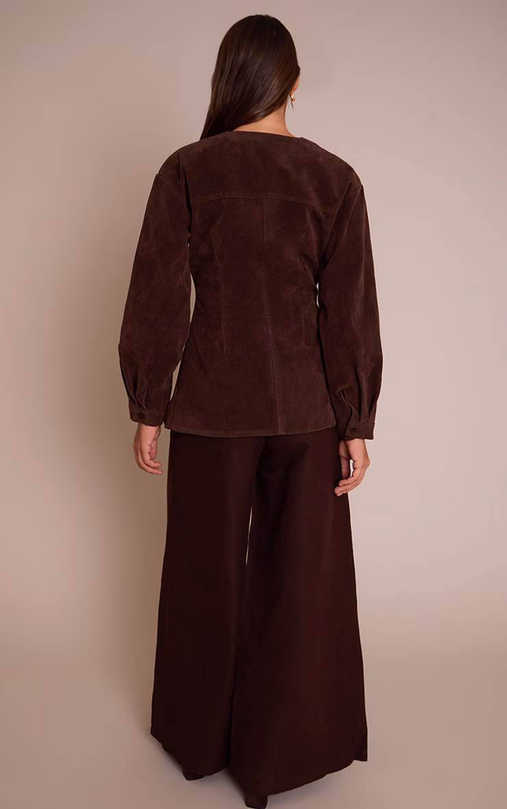 Brown Peached Gold Double Belted Pants