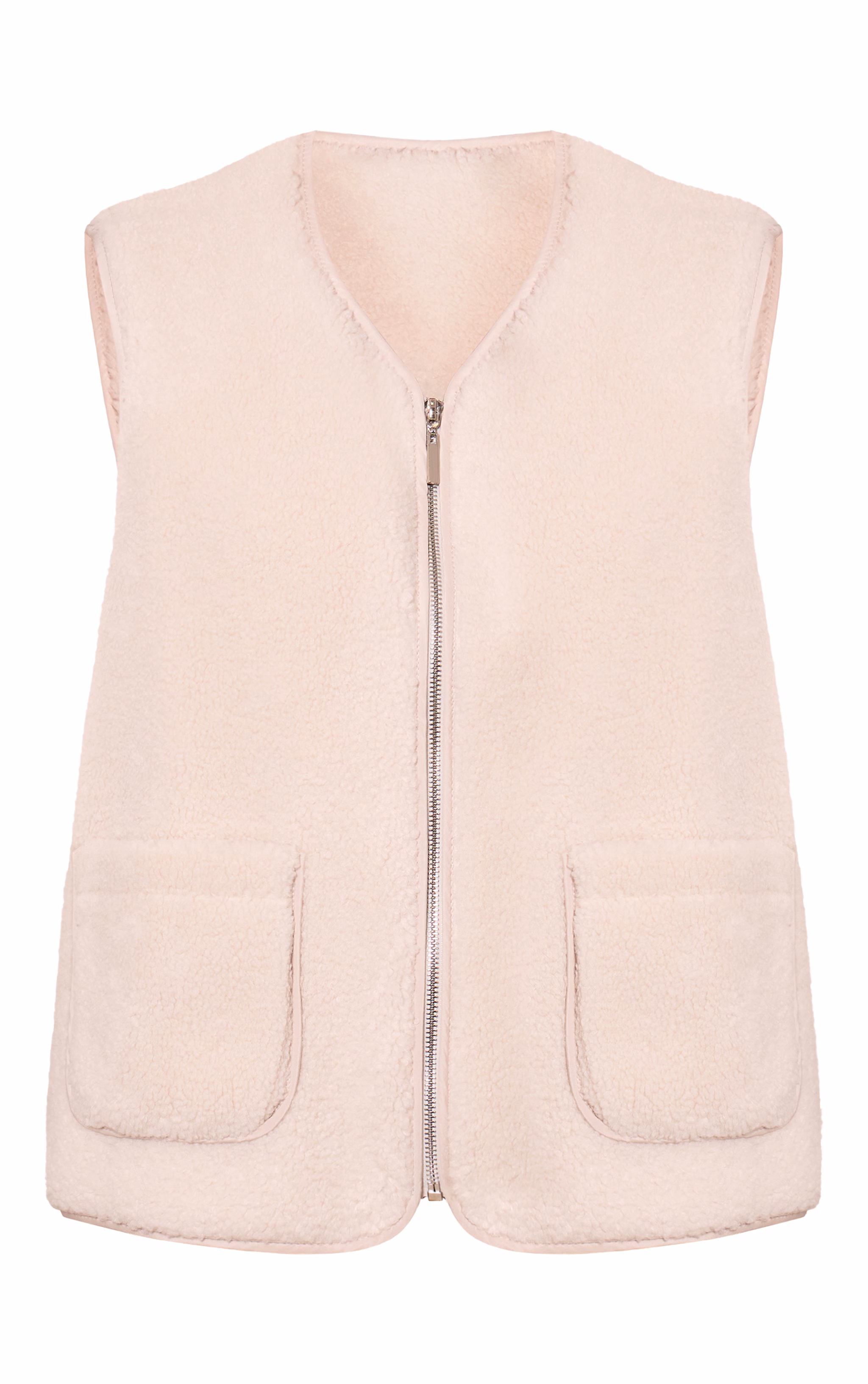 Cream Borg Vest