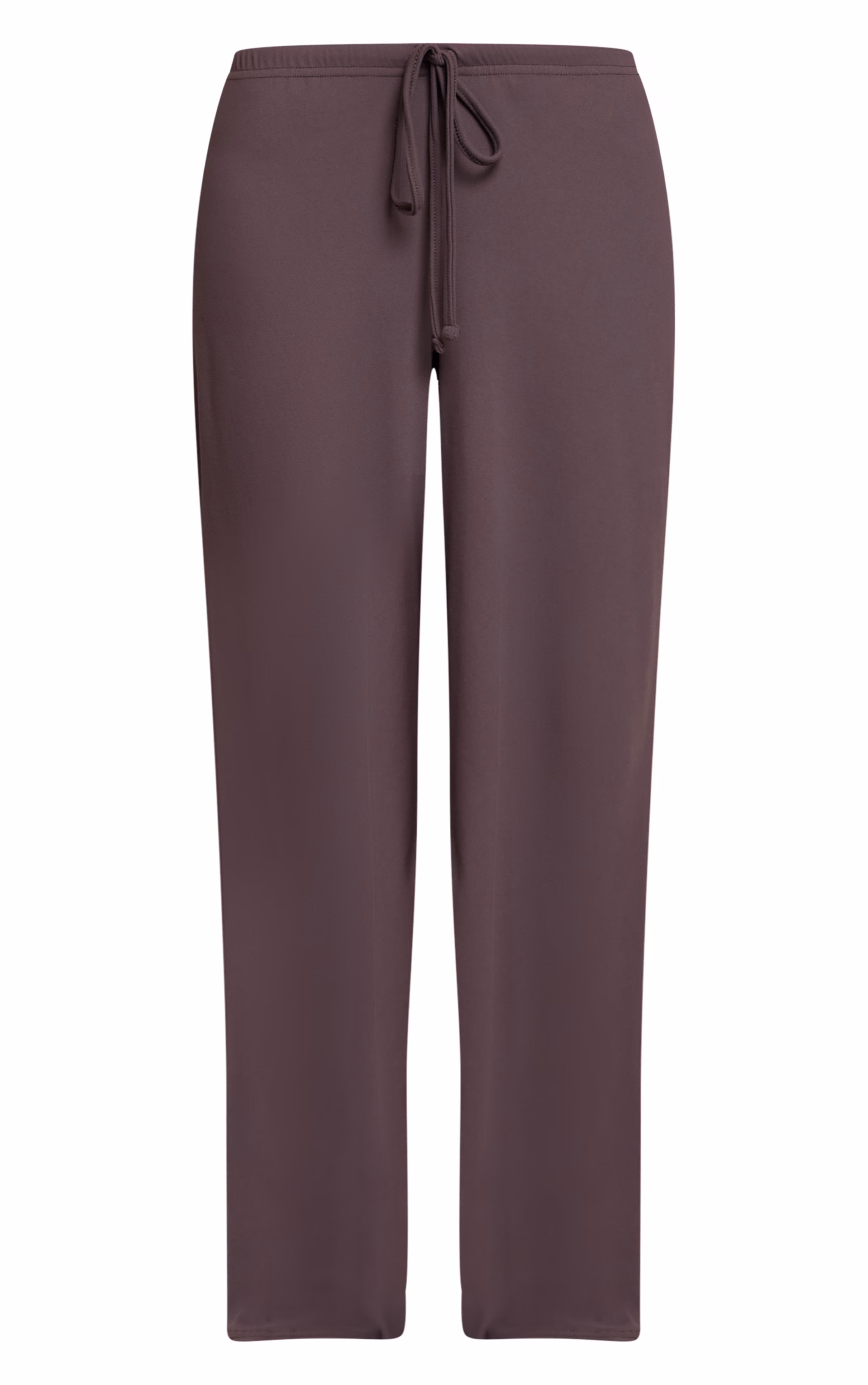 Charcoal Grey Soft Touch Tie Waist Casual Pants