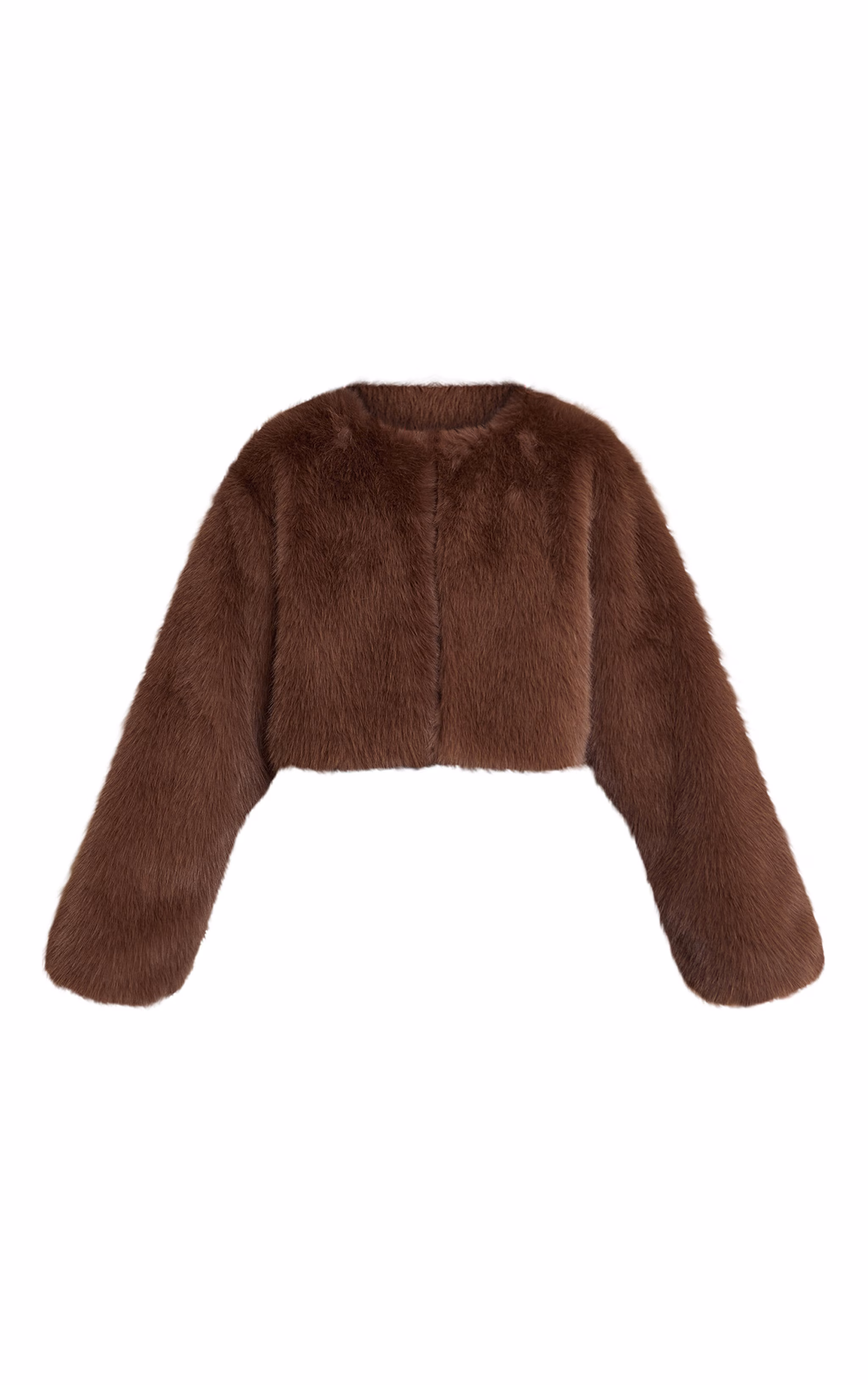 Brown Cropped Fur Coat