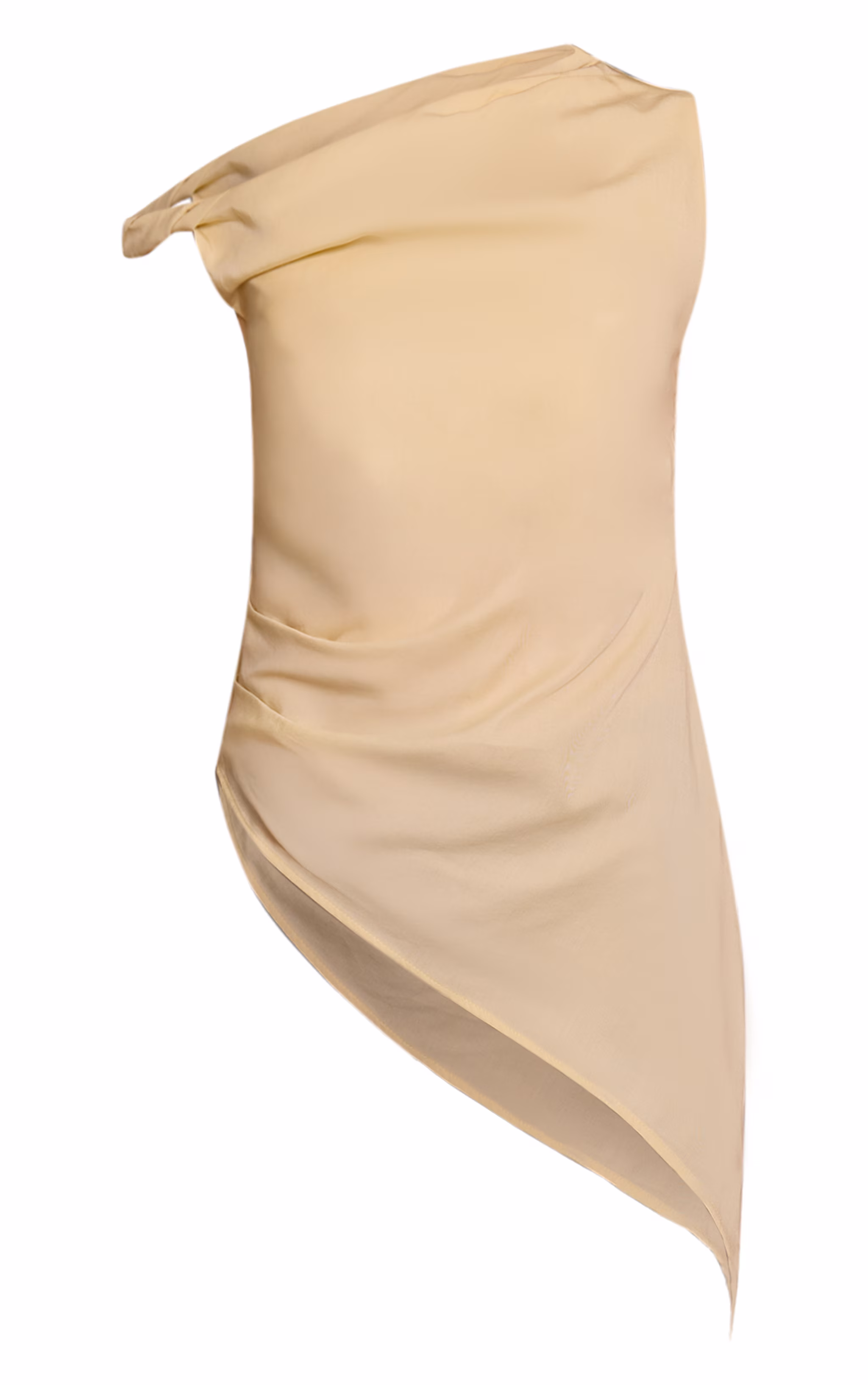 Buttermilk Tencel Asymmetric Drape Long Top