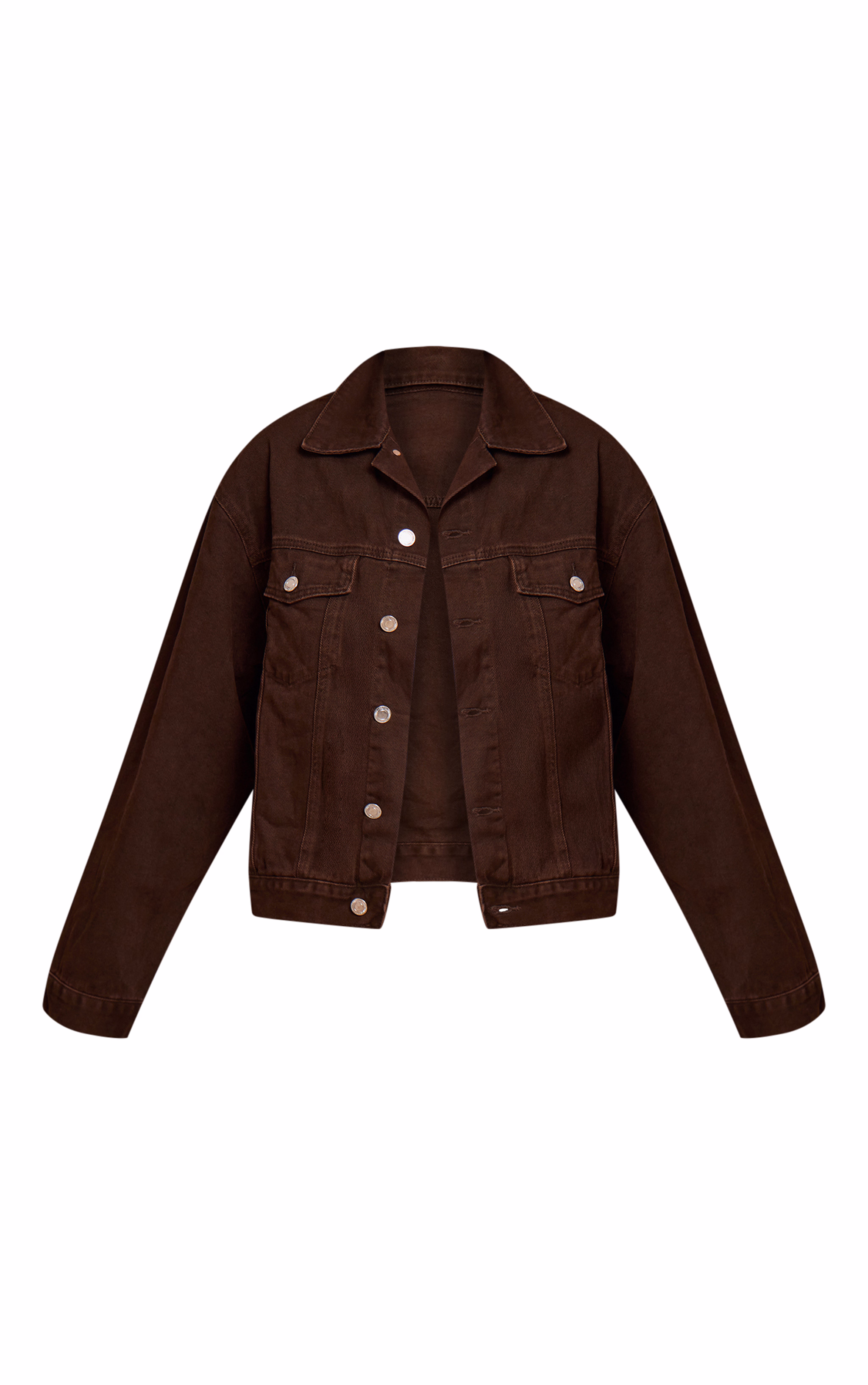 Dark Chocolate Oversized Classic Denim Jacket