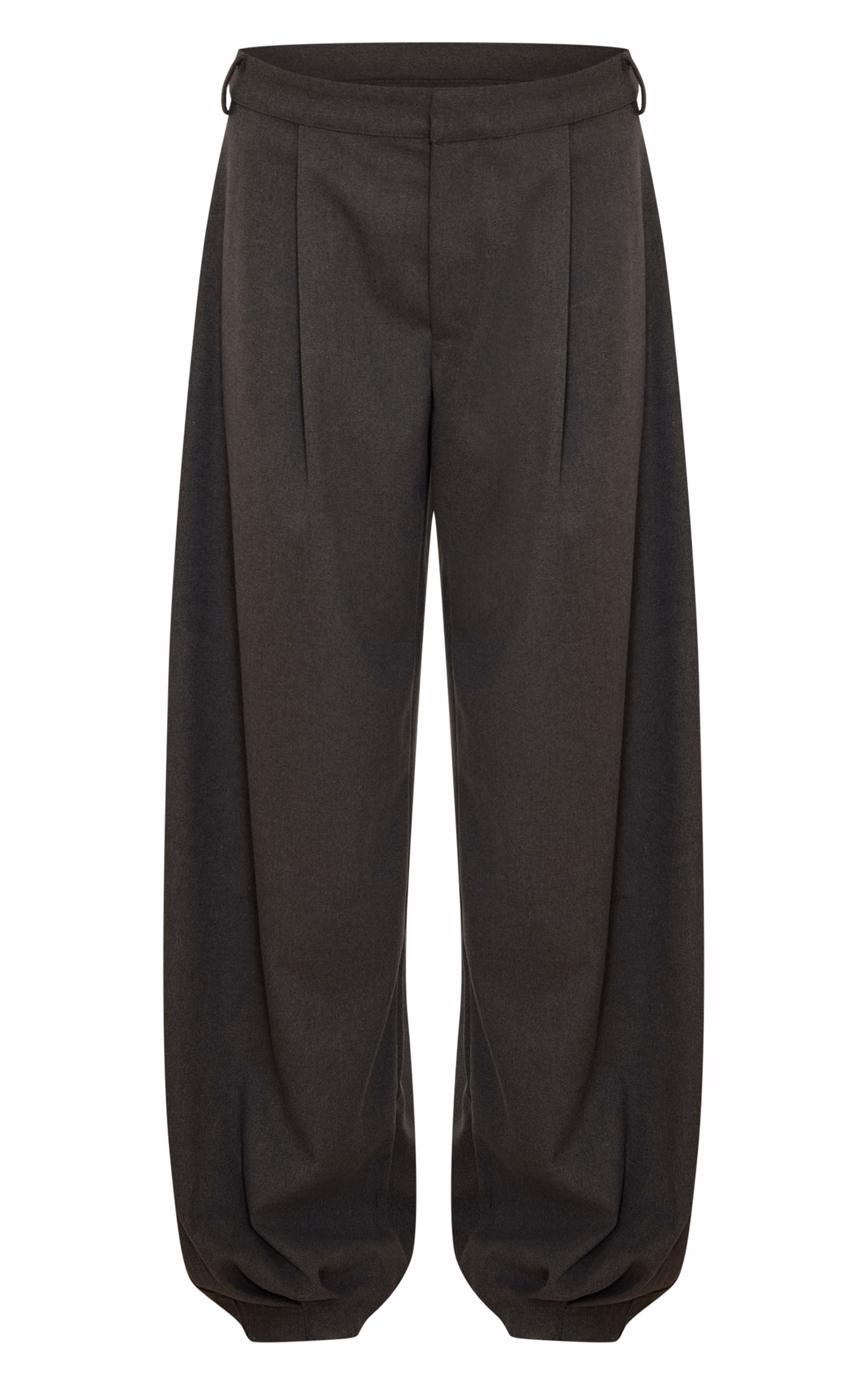 Charcoal Brushed Woven Balloon Pants