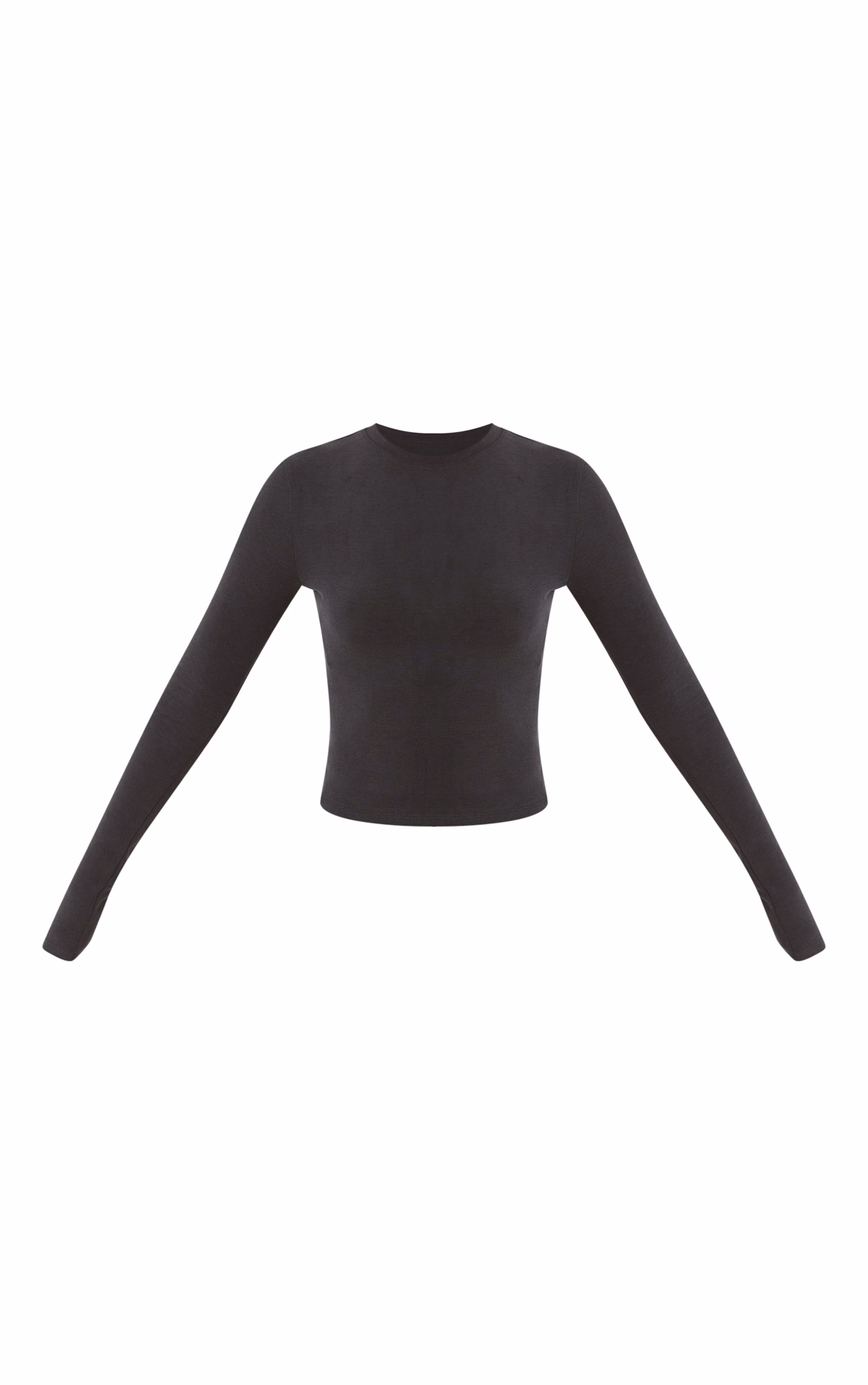 Navy Melange Soft Cotton Long Sleeve Top