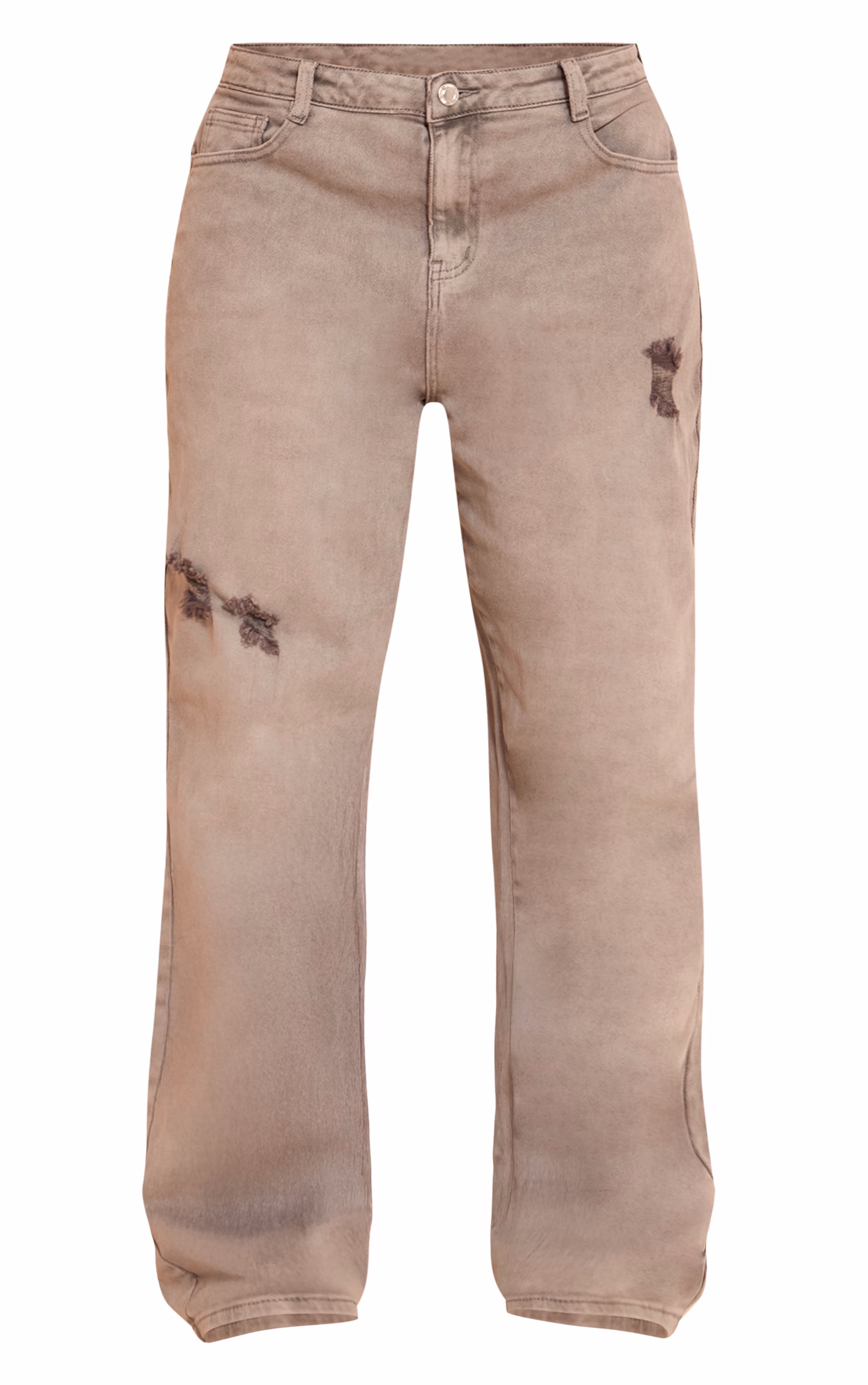 Shape Mushroom Stretch Washed Mid Rise Denim Wide Leg Jeans