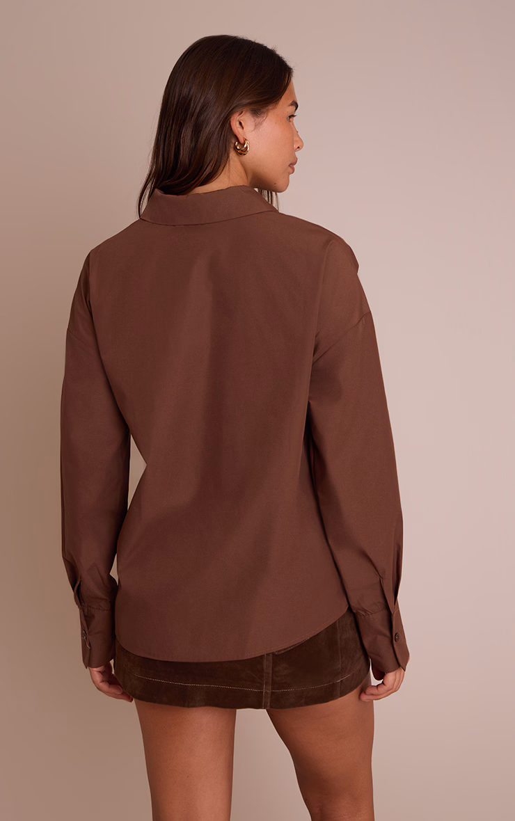 Chocolate Asymmetric Drape Shirt