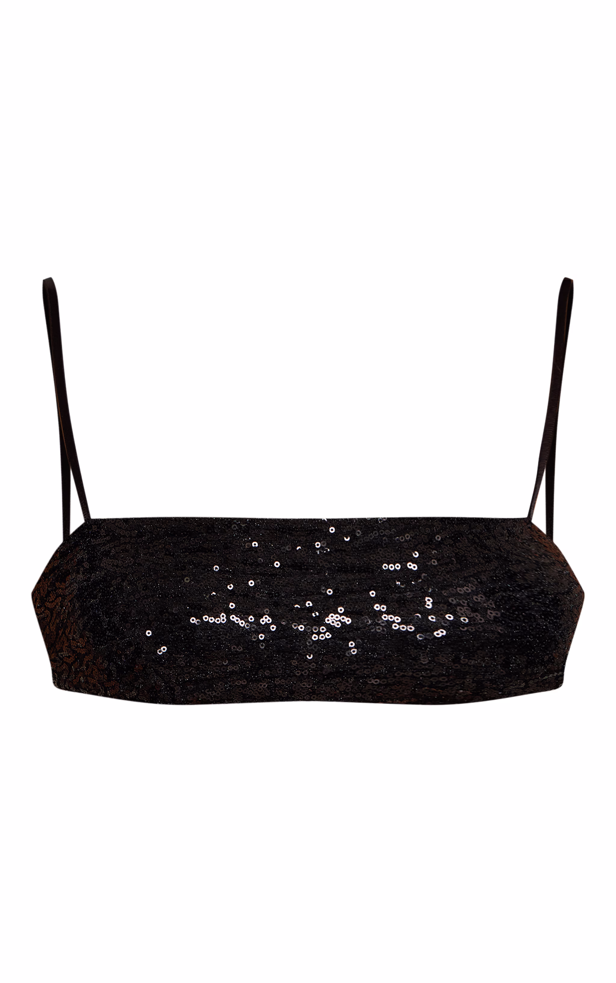 Black Sequin Bralette Top