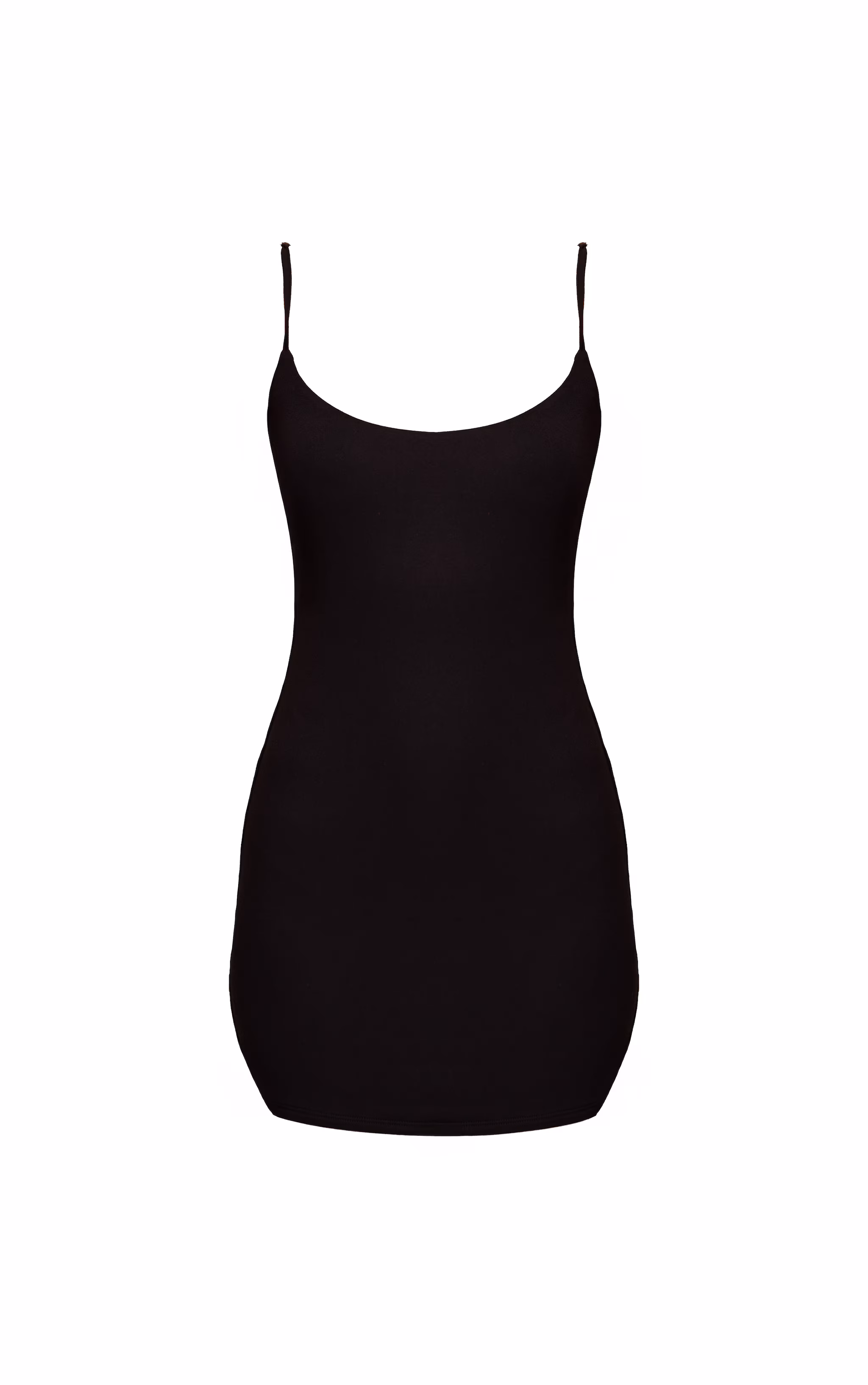 Black Soft Touch Jersey Strappy Bodycon Dress