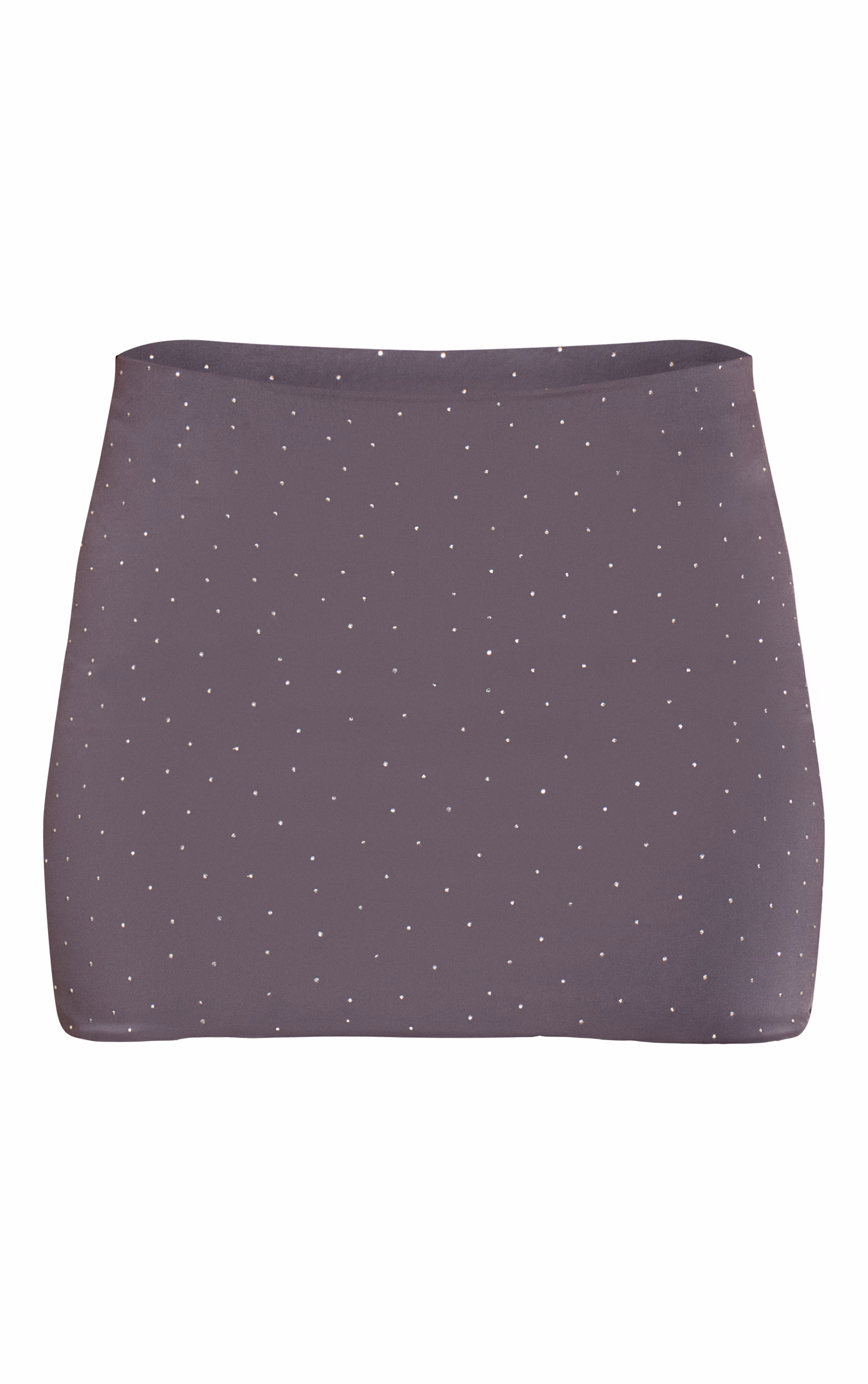 Charcoal Slinky Hot Fix Mini Skirt