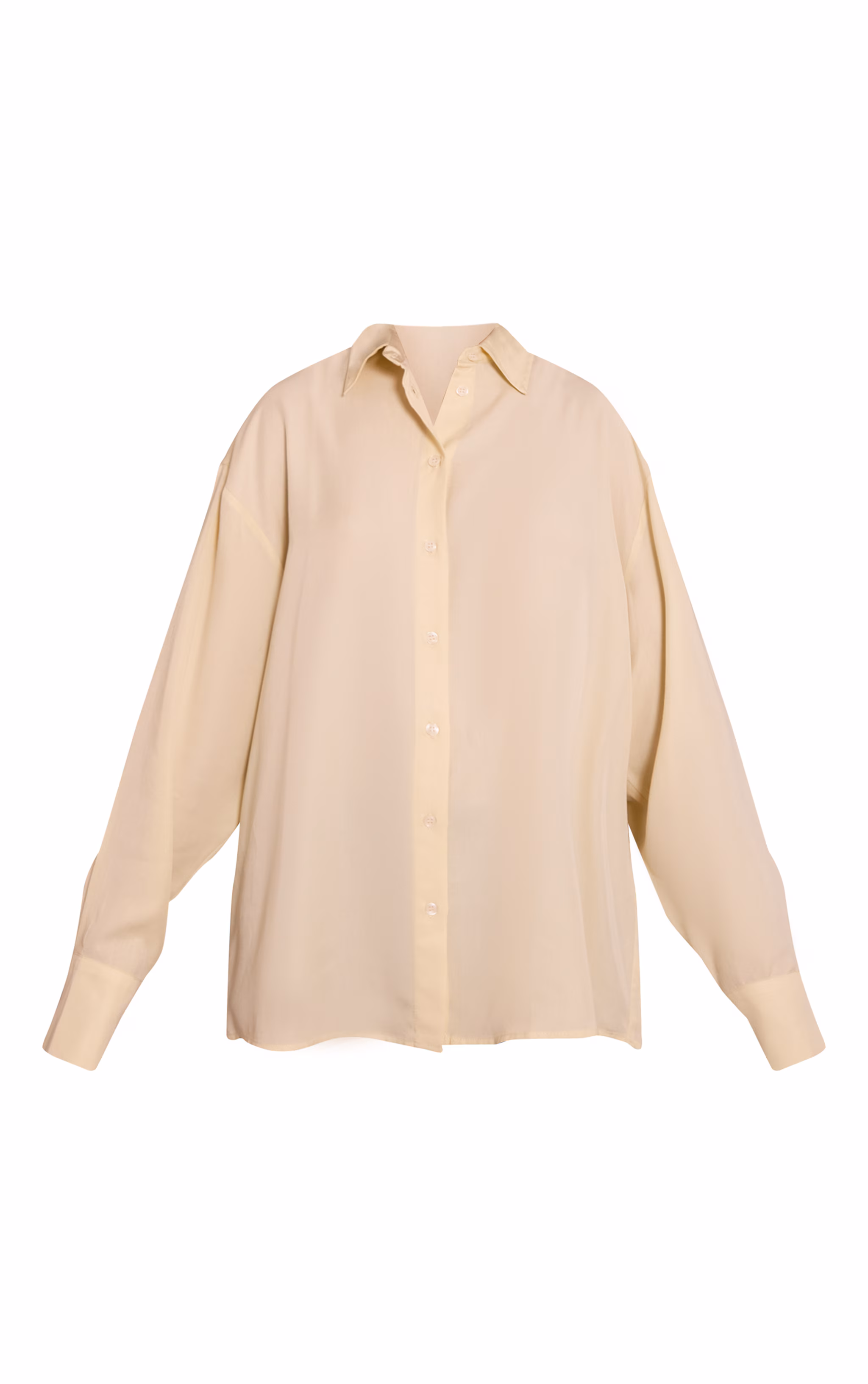 Cream Tencel Oversized Shirt