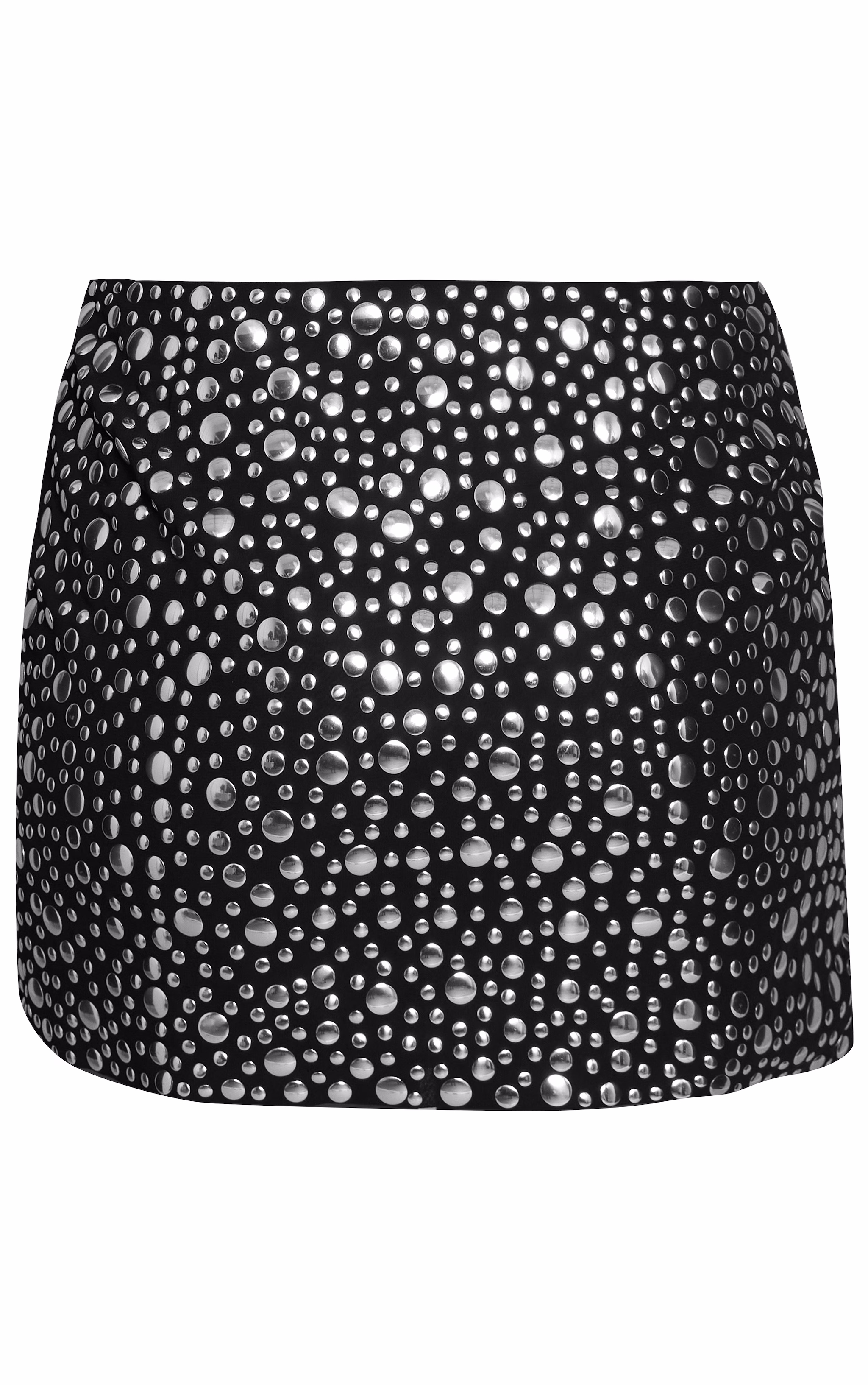 Black Ribbed Extreme Studded Racer Top