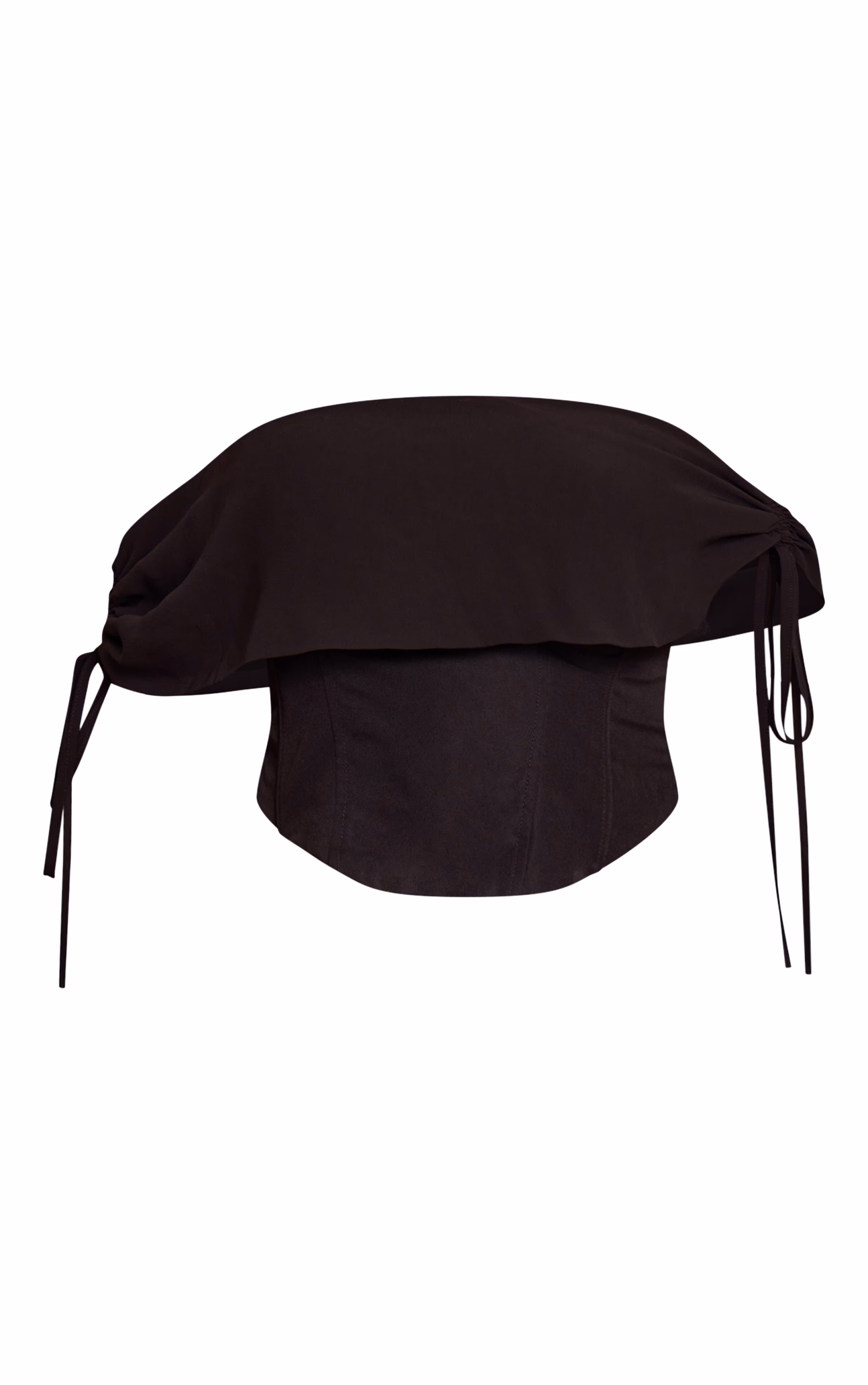 Shape Black Chiffon Bardot Corset Top