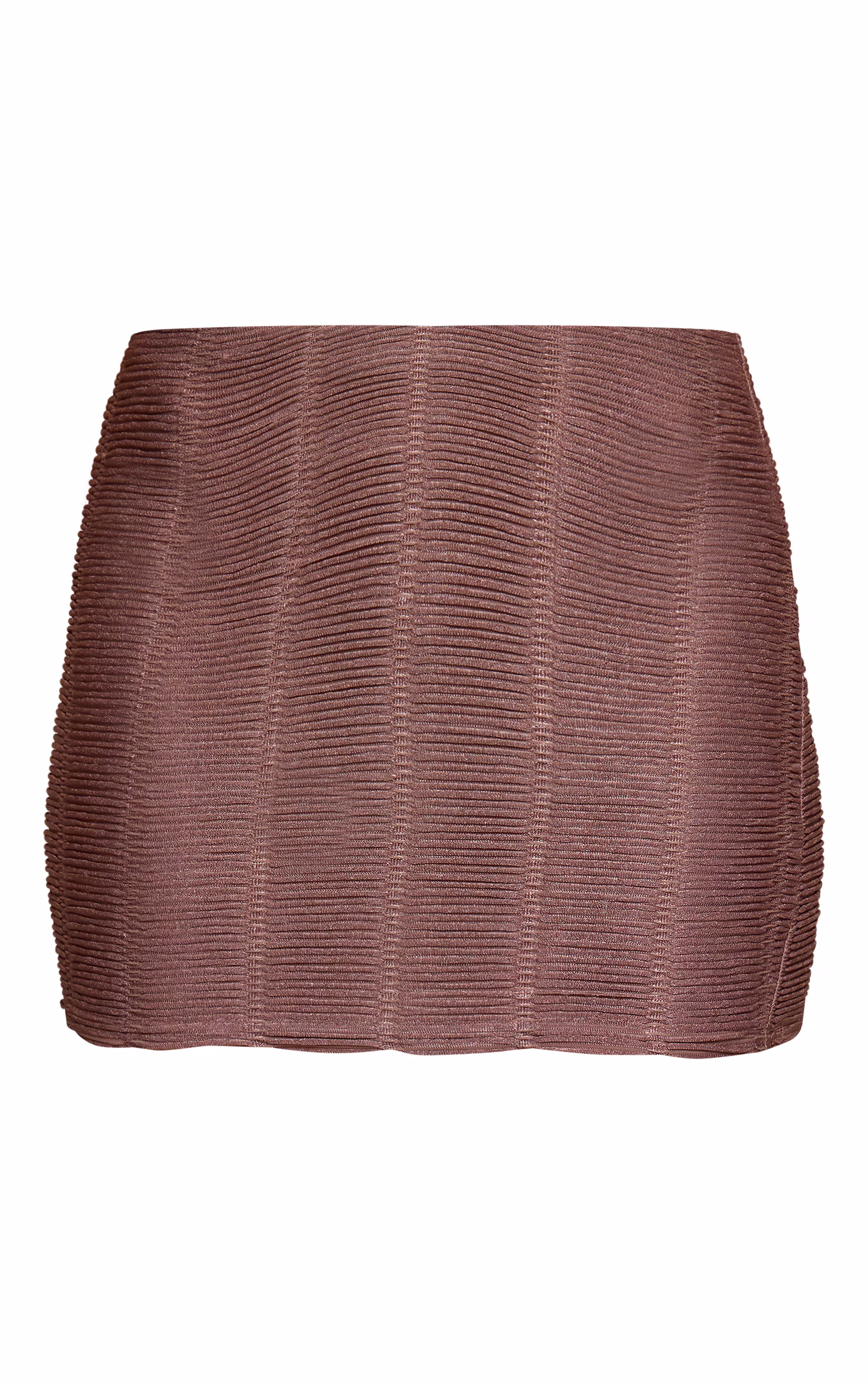 Mushroom Textured Jersey Mini Skirt