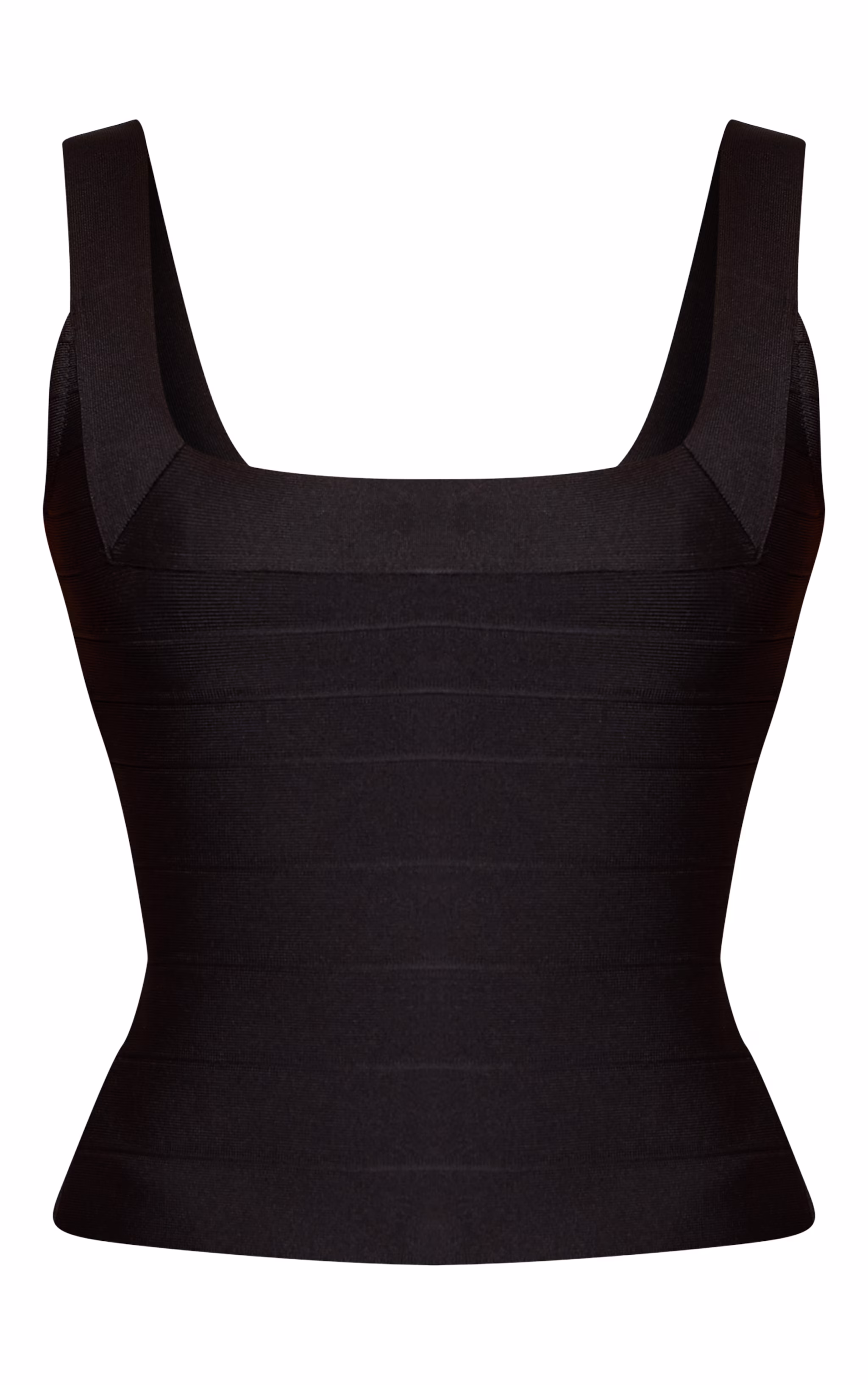 Black Bandage Square Neck Corset