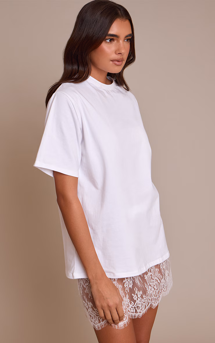 White Lace Sheer Mini Skirt