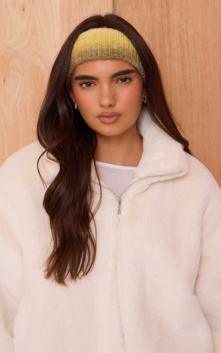 Yellow and Brown Knit Ombre Headband