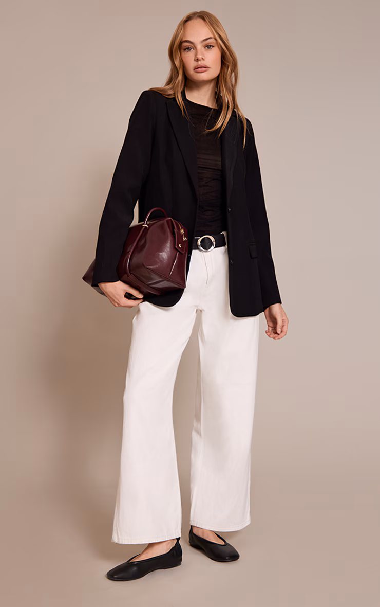 Black Longline Oversized Blazer