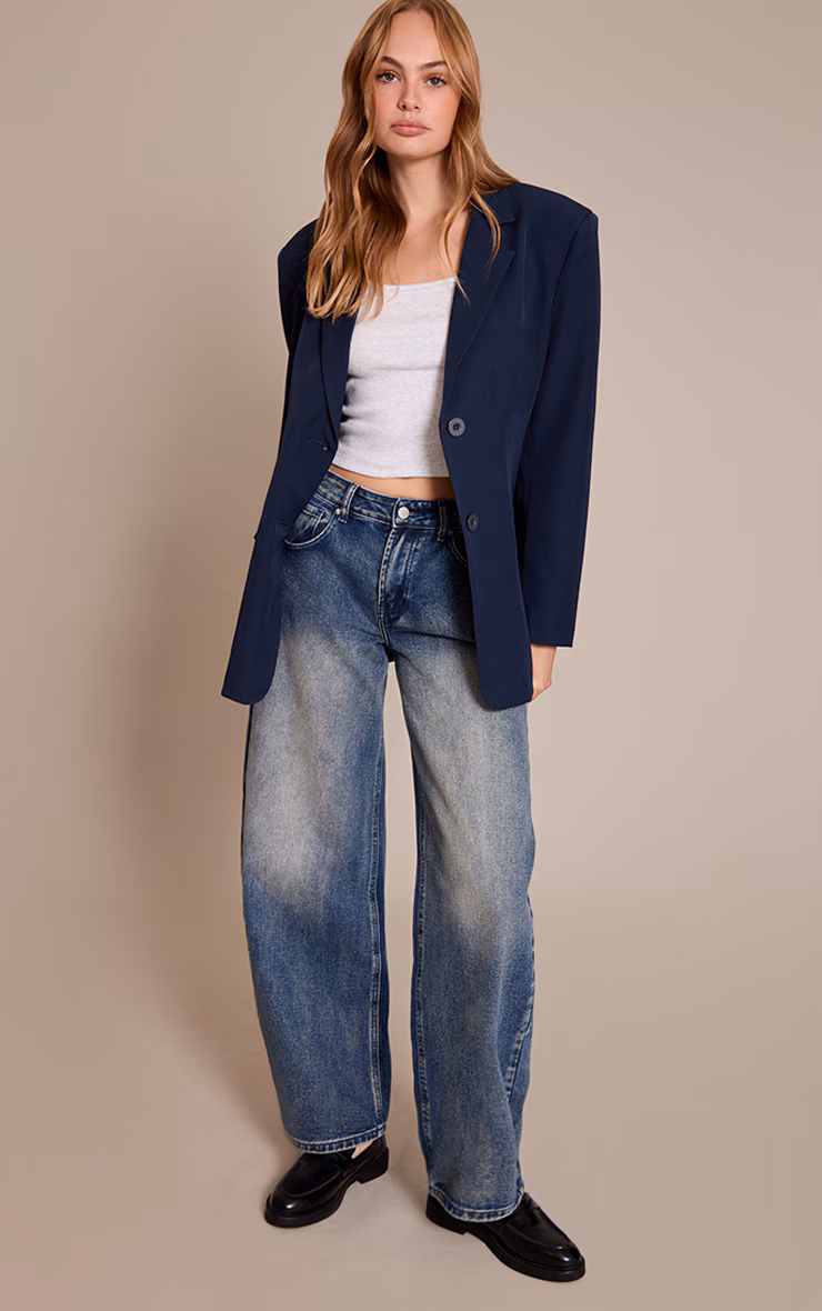 Navy Oversized Blazer