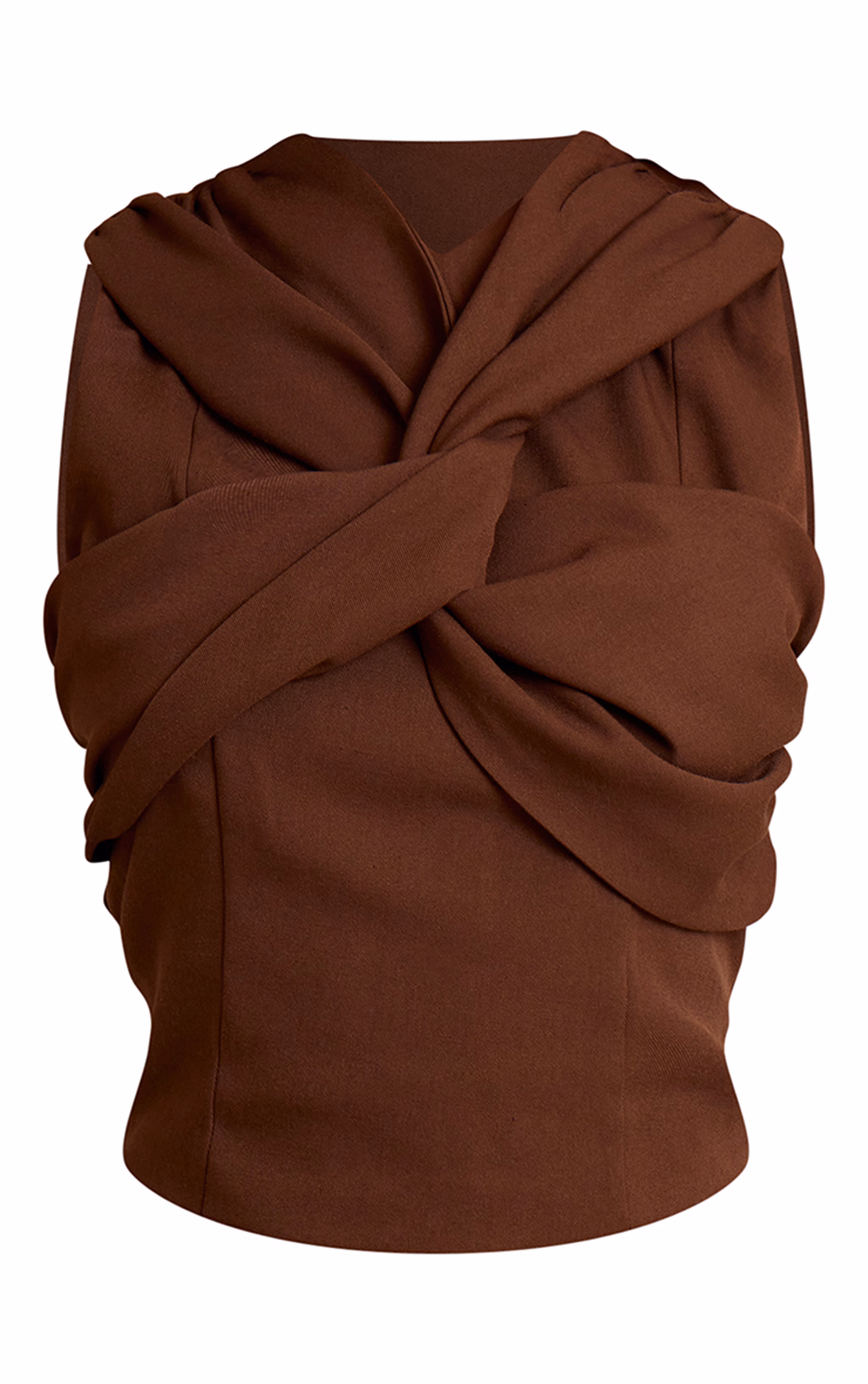 Chocolate Woven Twist Top