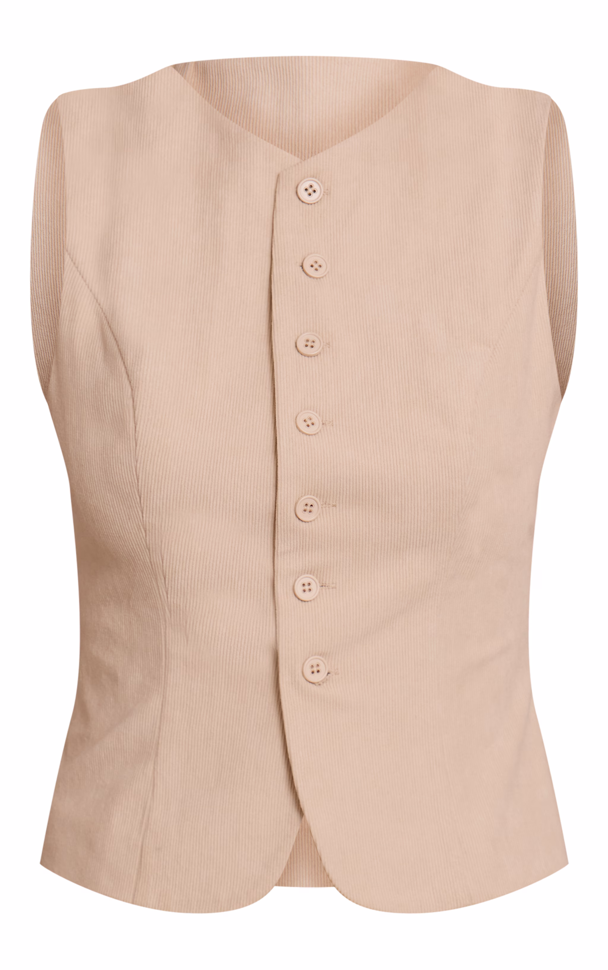 Sand Cord Tailored Vest