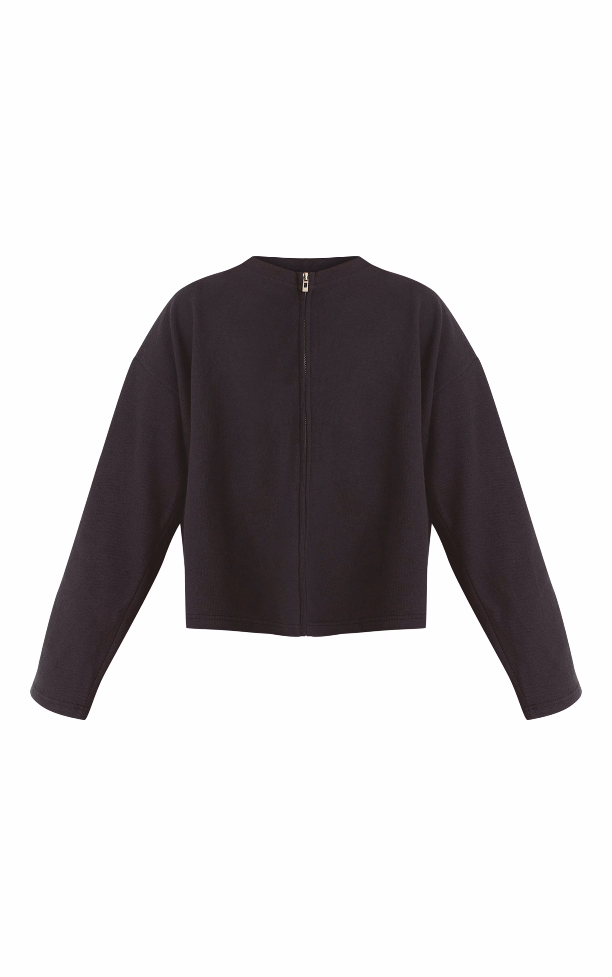 Navy Soft Touch Zip Through Sweatshirt