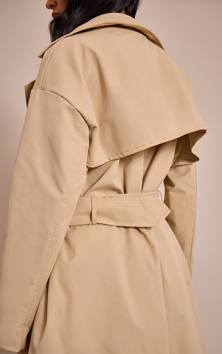Tall Stone Tie Waist Trench Coat