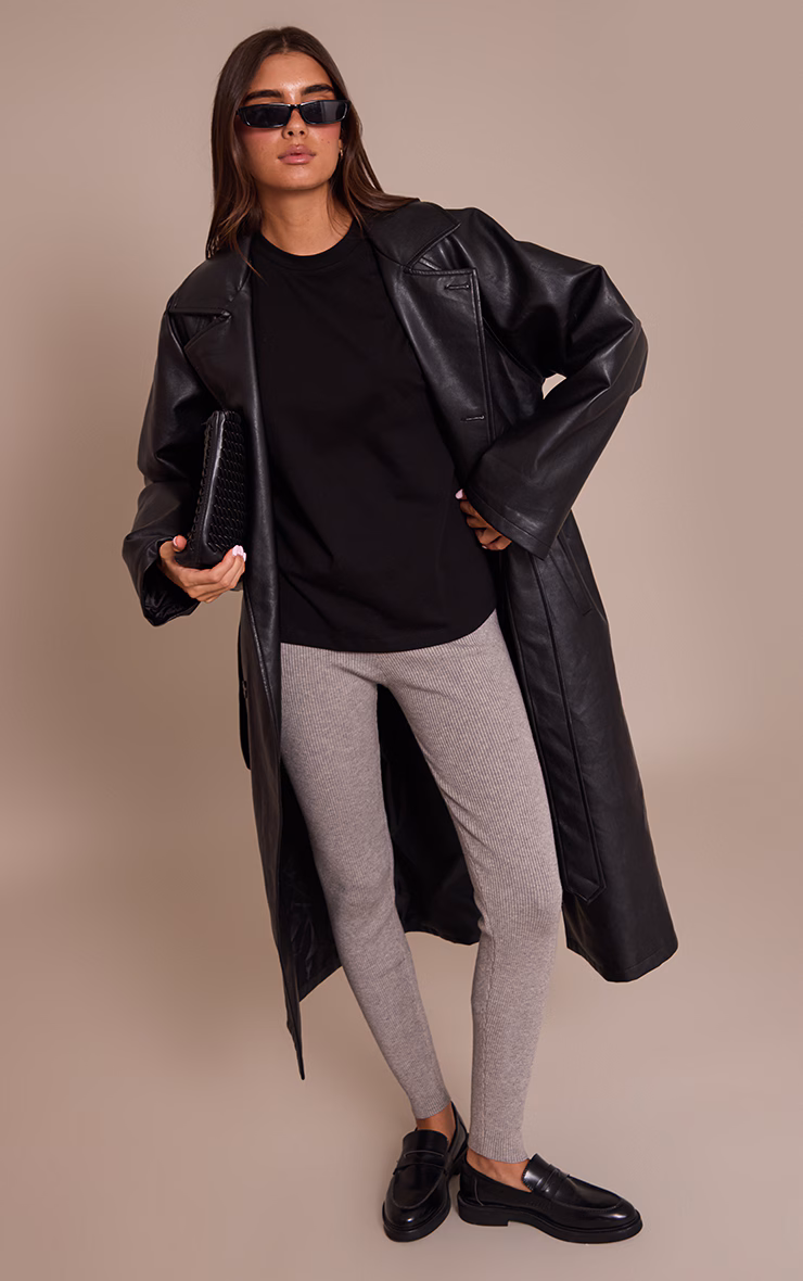 Grey Knitted Leggings