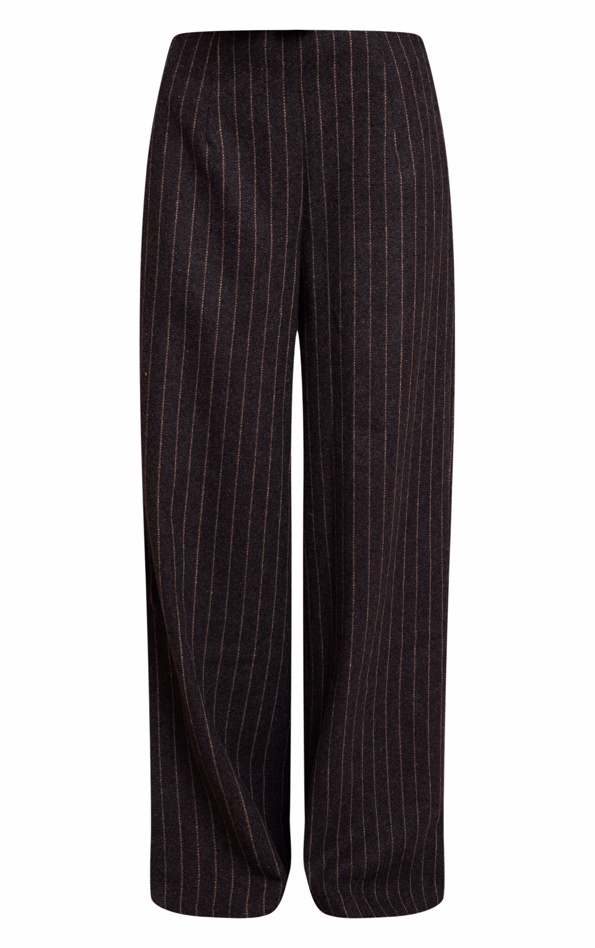 Charcoal Grey Brushed Pinstripe Pants