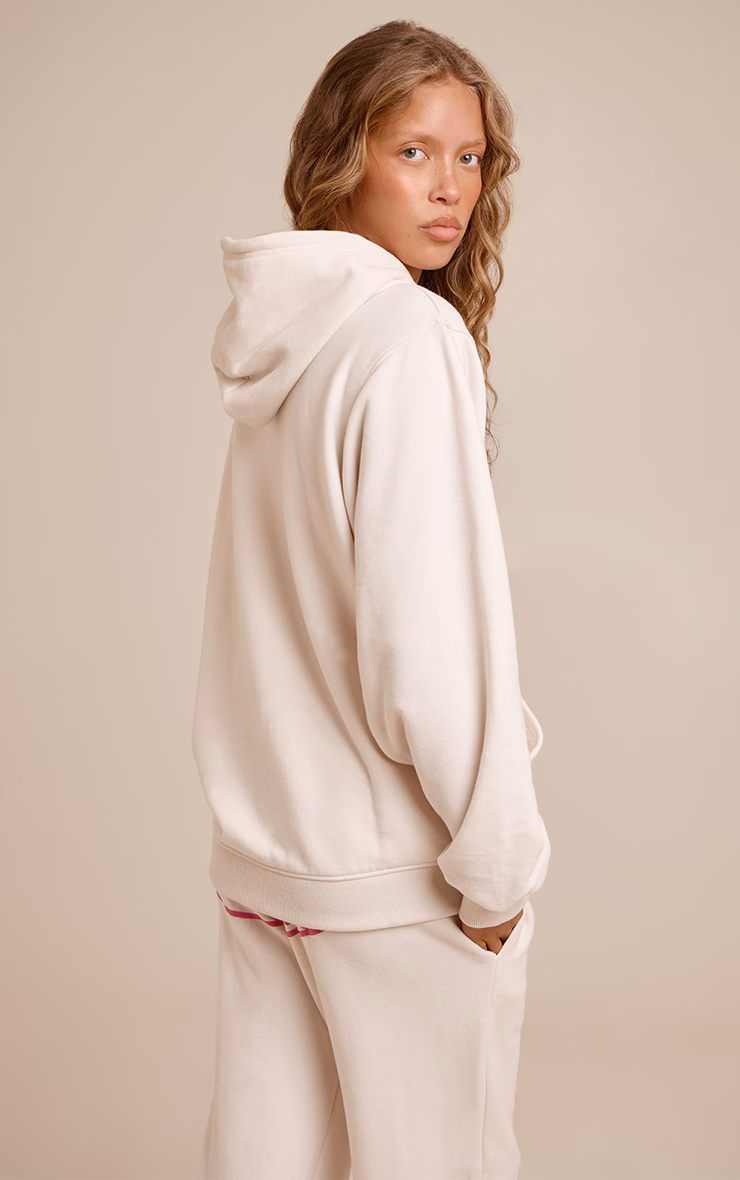 Cream Sports Club Cotton Fleece Full Zip Hoodie
