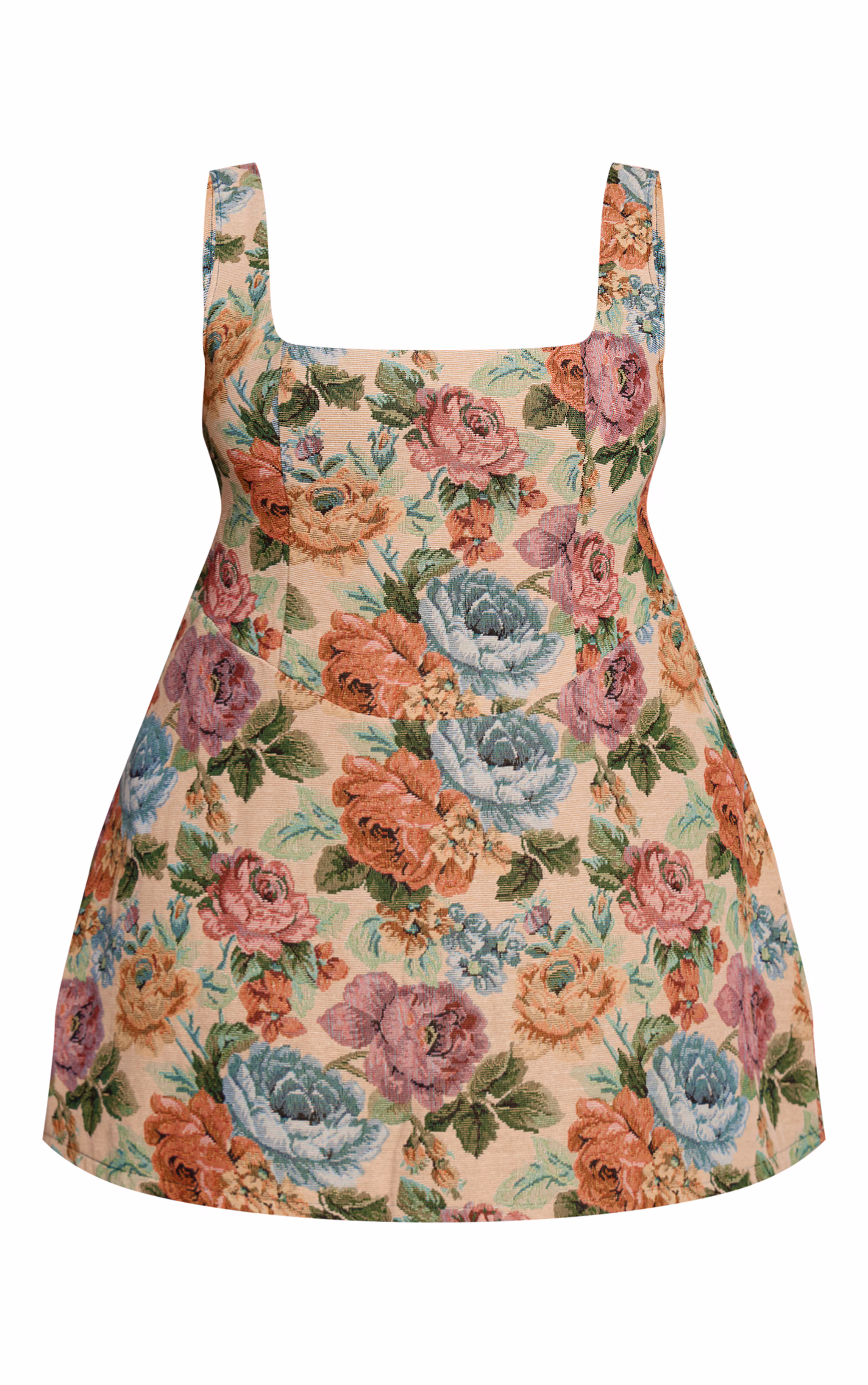 Plus Stone Floral Twill Bodycon Dress