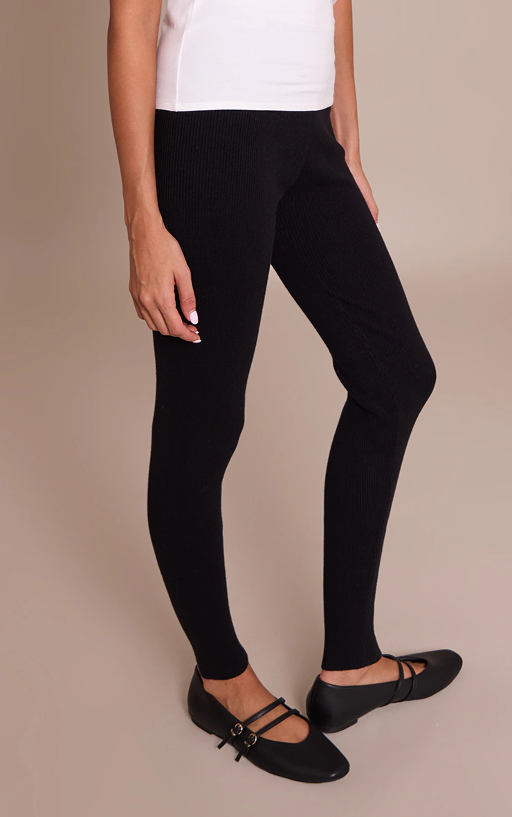 Black Knitted Leggings