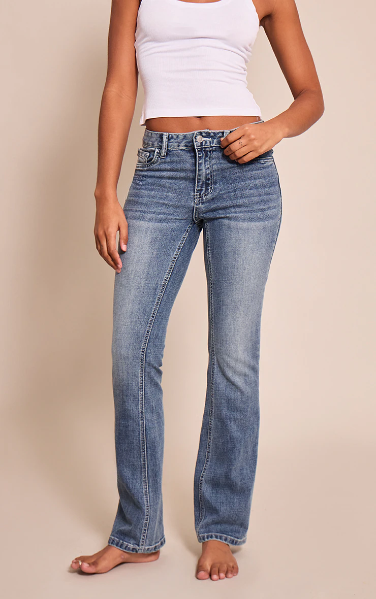 Vintage Low Rise Stretch Flares