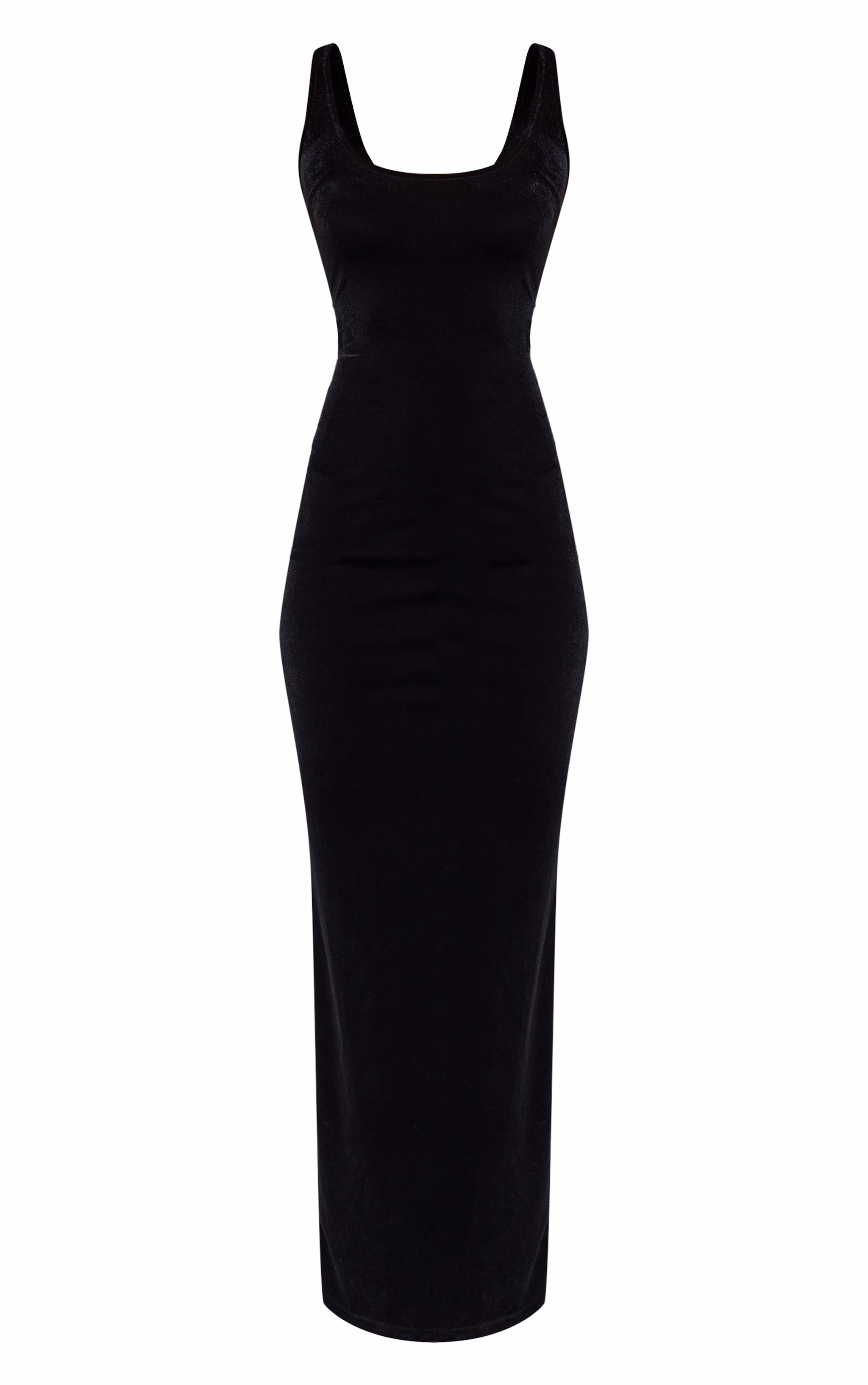 Black Velvet Scoop Back Maxi Dess