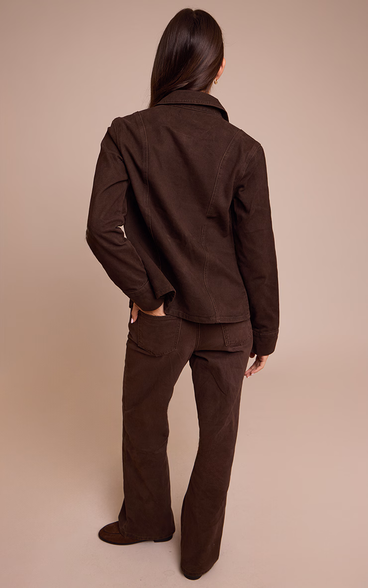 Dark Chocolate High Waist Straight Leg