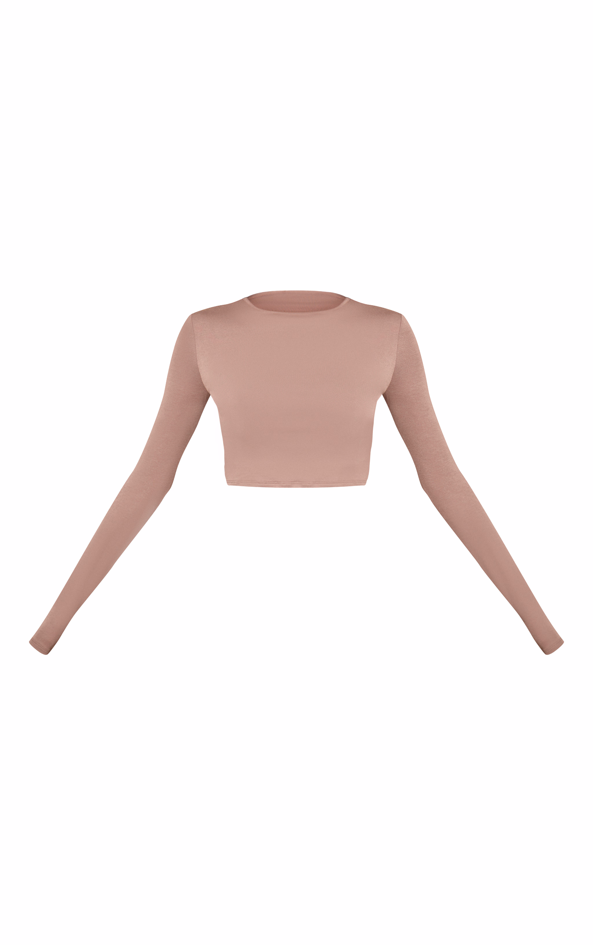Mushroom Soft Jersey Ruched Long Sleeve Top