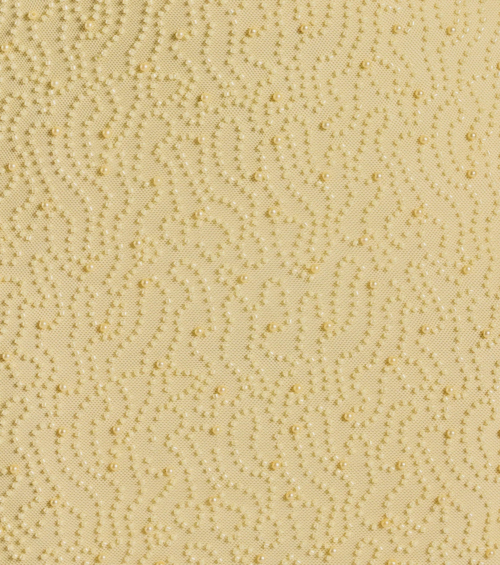 Laurie Pearl Beaded Mesh Lace-Up Mini Dress