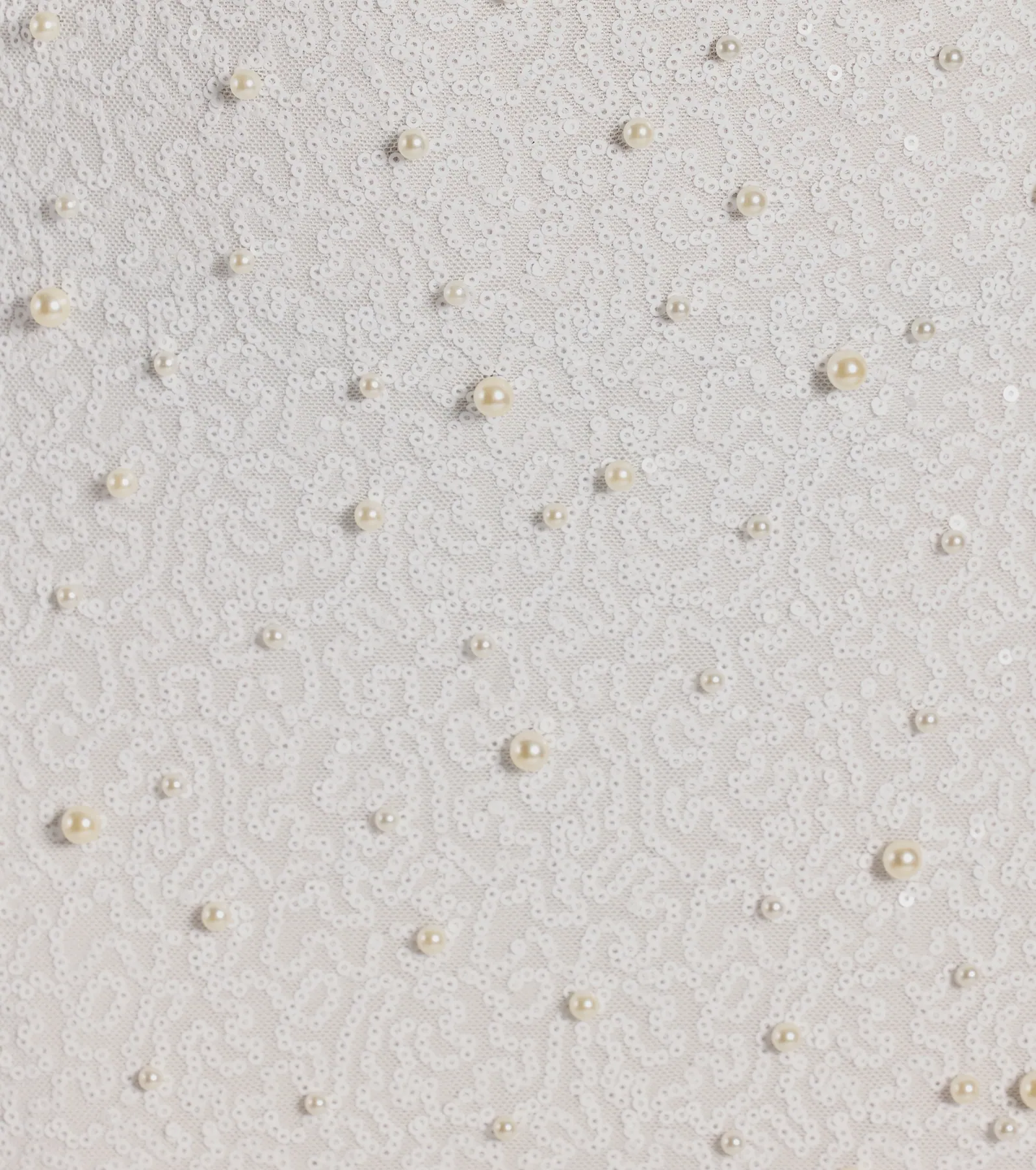 Nyrah Lace-Up Sequin Faux Pearl Mini Dress