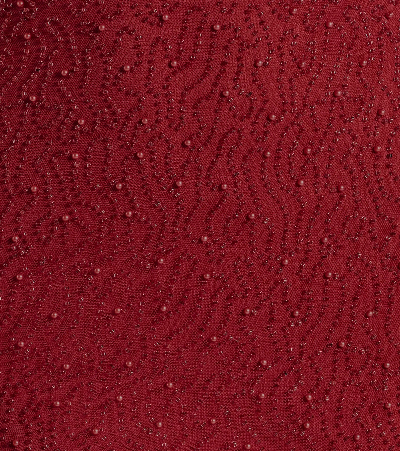 Demi Pearl Beaded Mesh Strappy Back Mini Dress