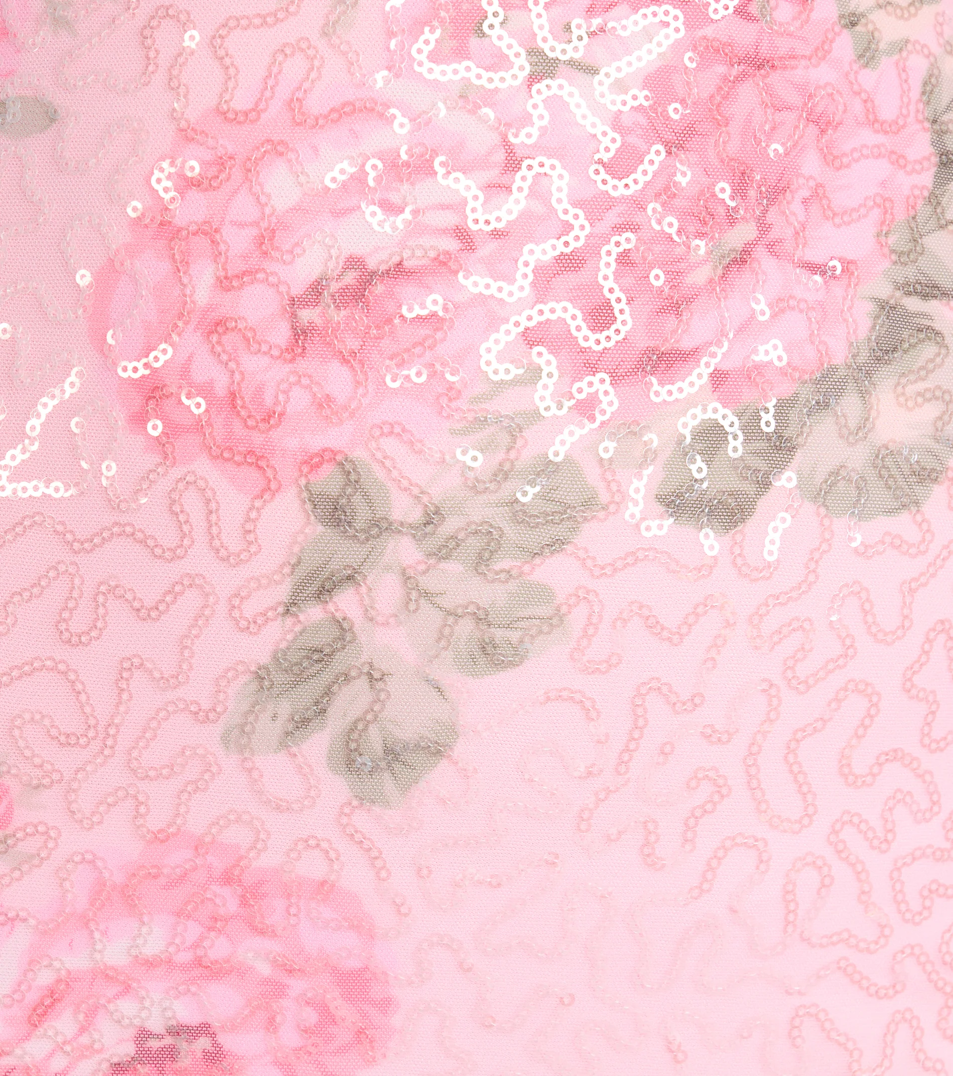 Pretty In Bloom Sequin Floral Strapless Mini Dress