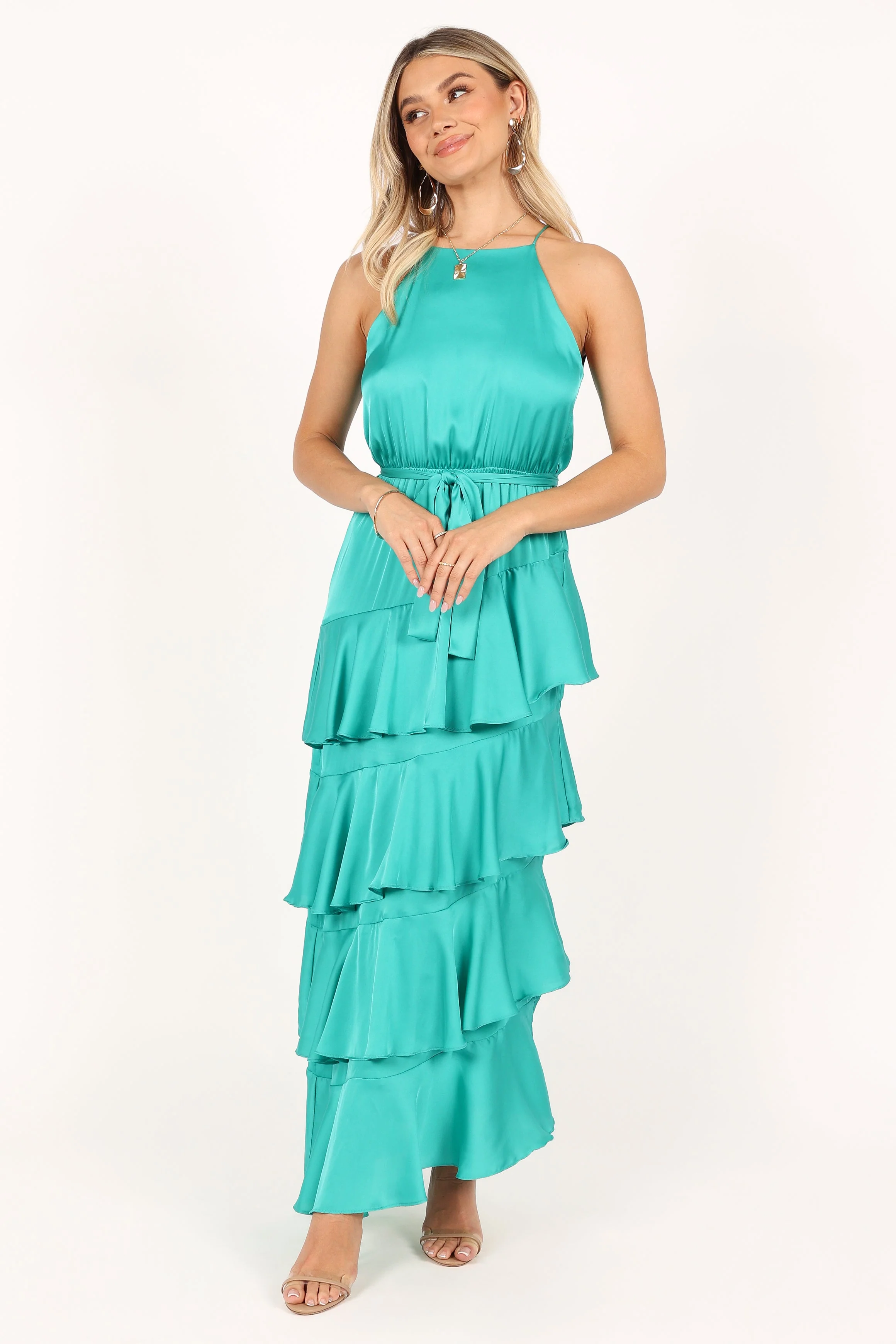 Annalise Tiered Maxi Dress - Teal