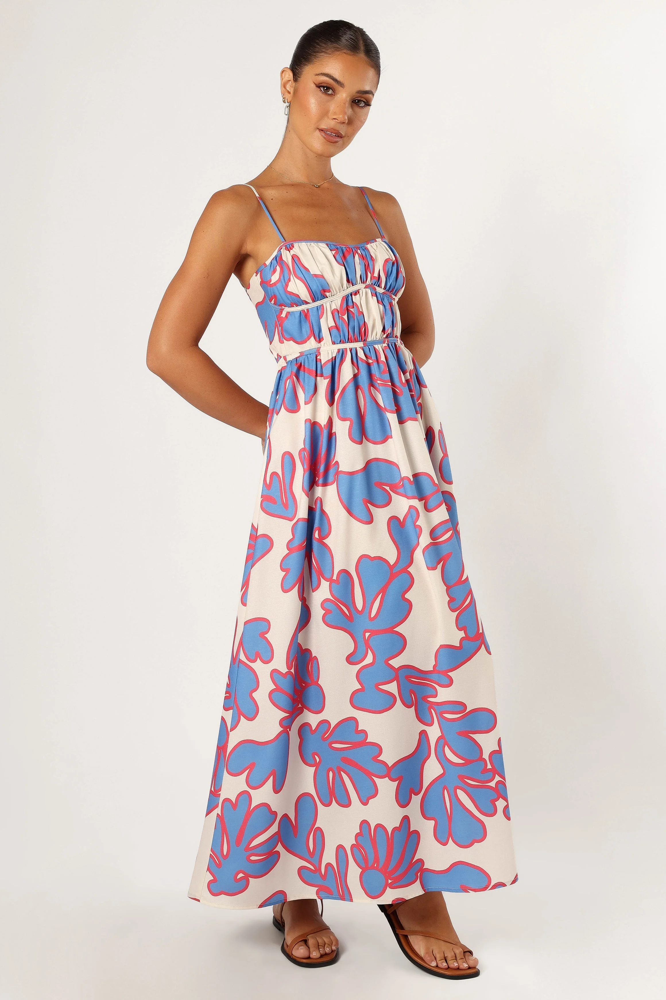 Kelani Aline Midi Dress - Flori Print