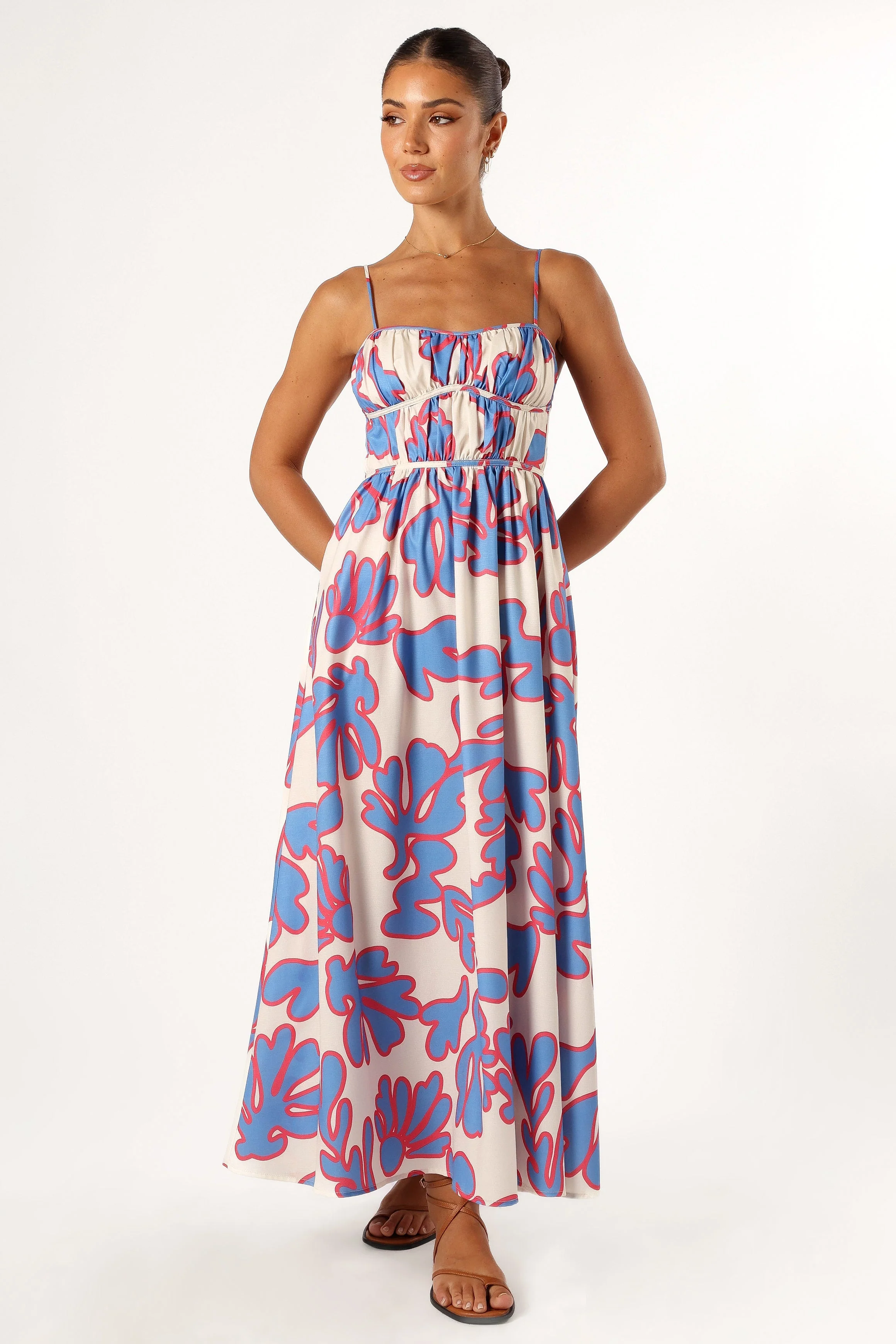 Kelani Aline Midi Dress - Flori Print