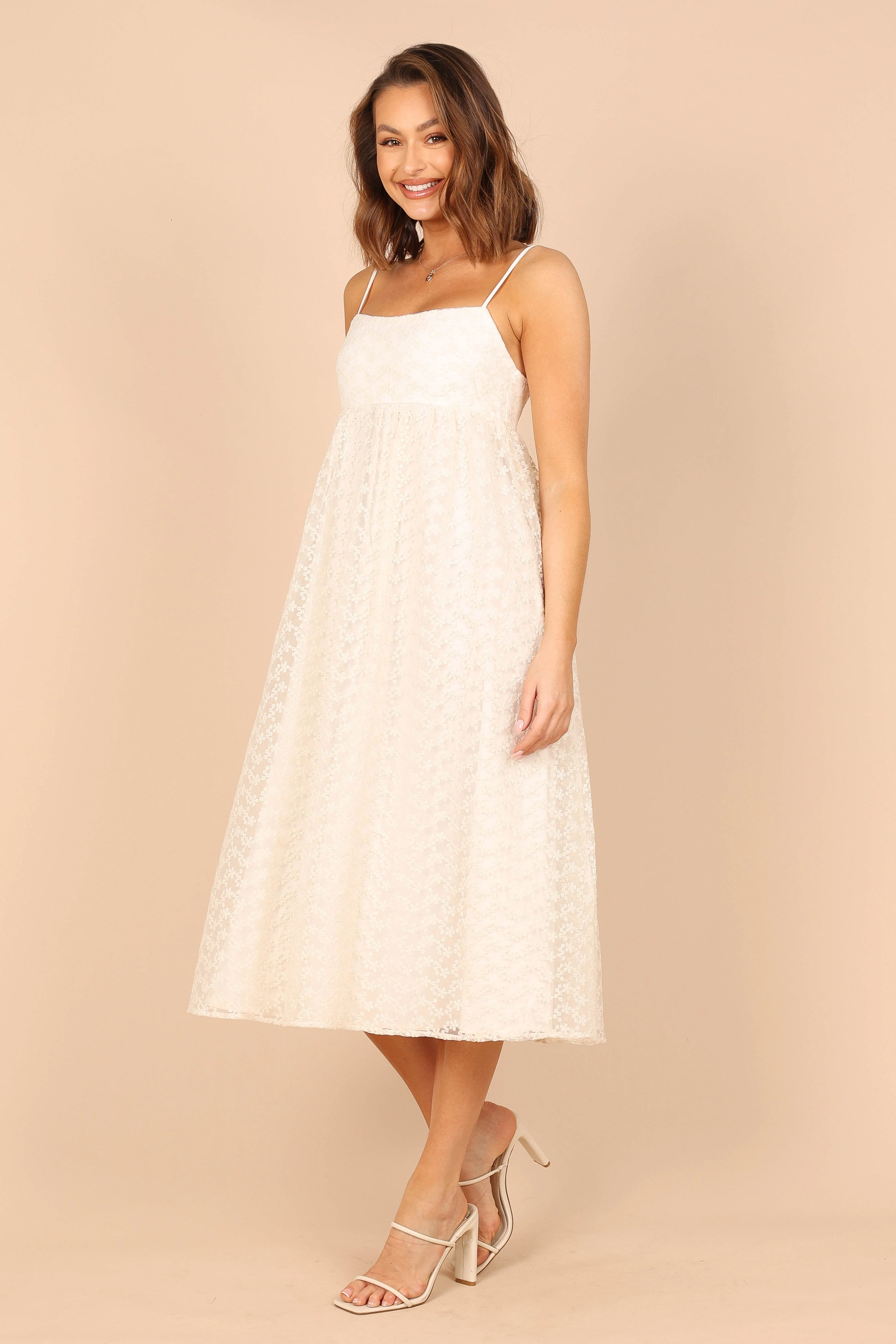 Fleaur Midi Dress - Beige