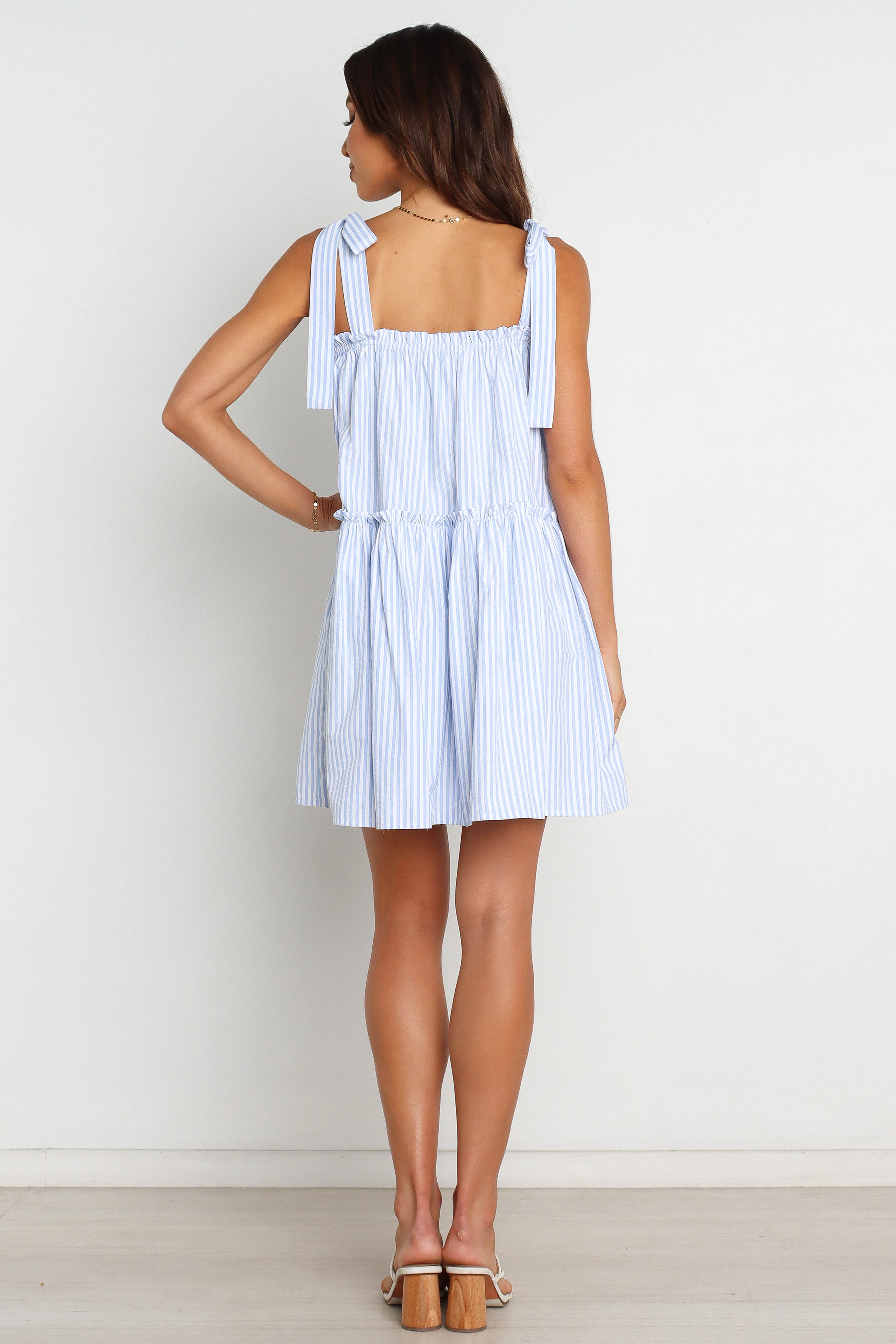 Selina Dress - Blue Stripe