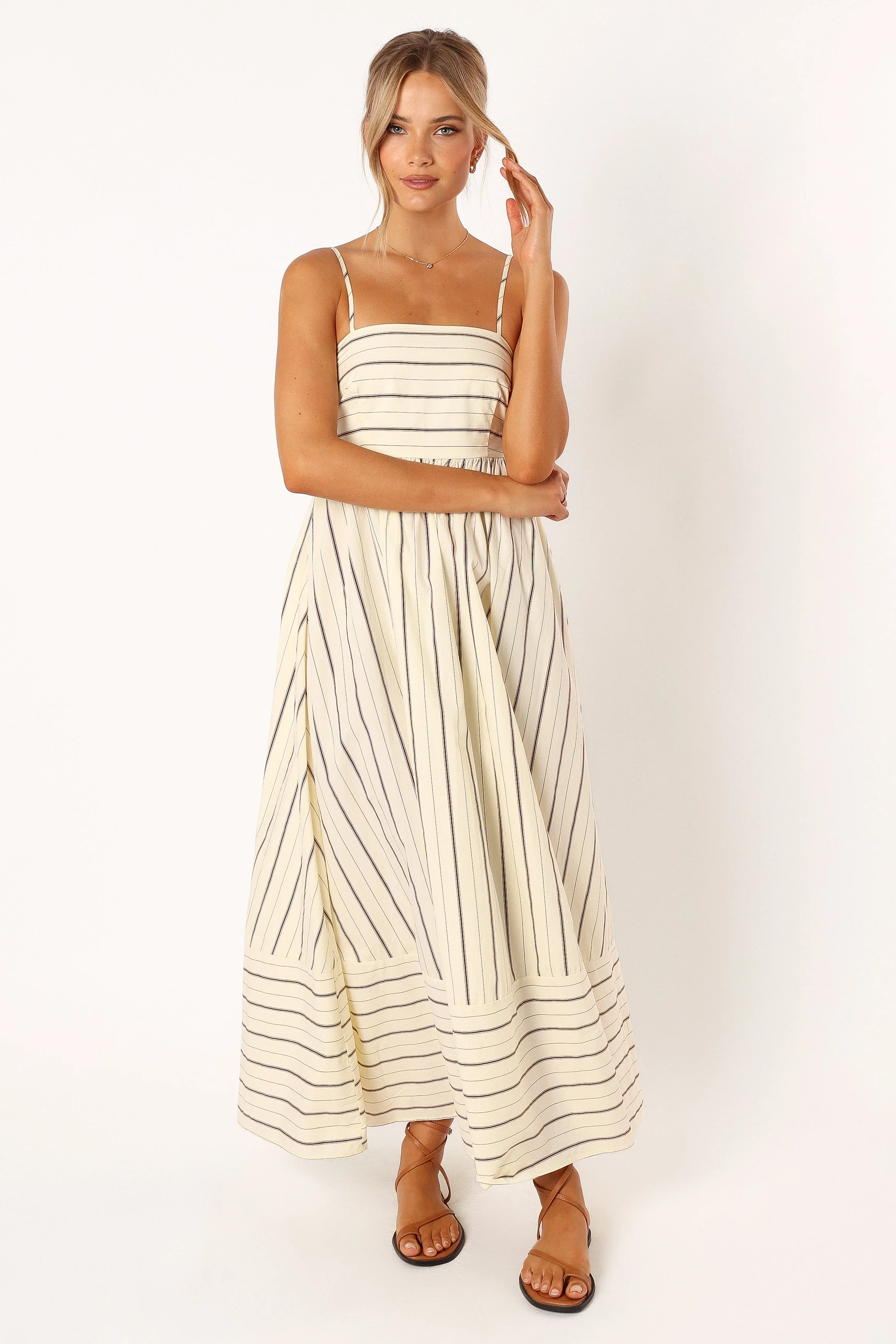 Pixie Maxi Dress - Beige Tan