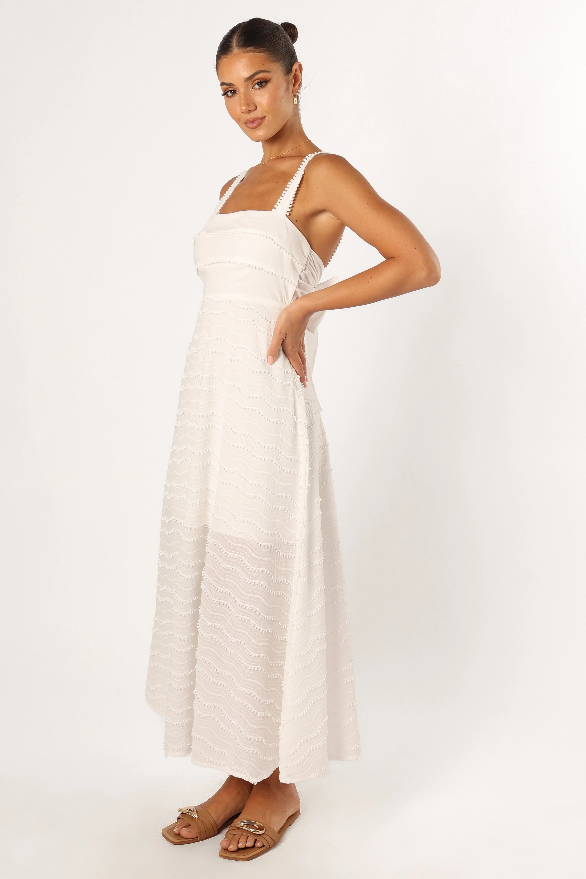 Latrell Midi Dress - White