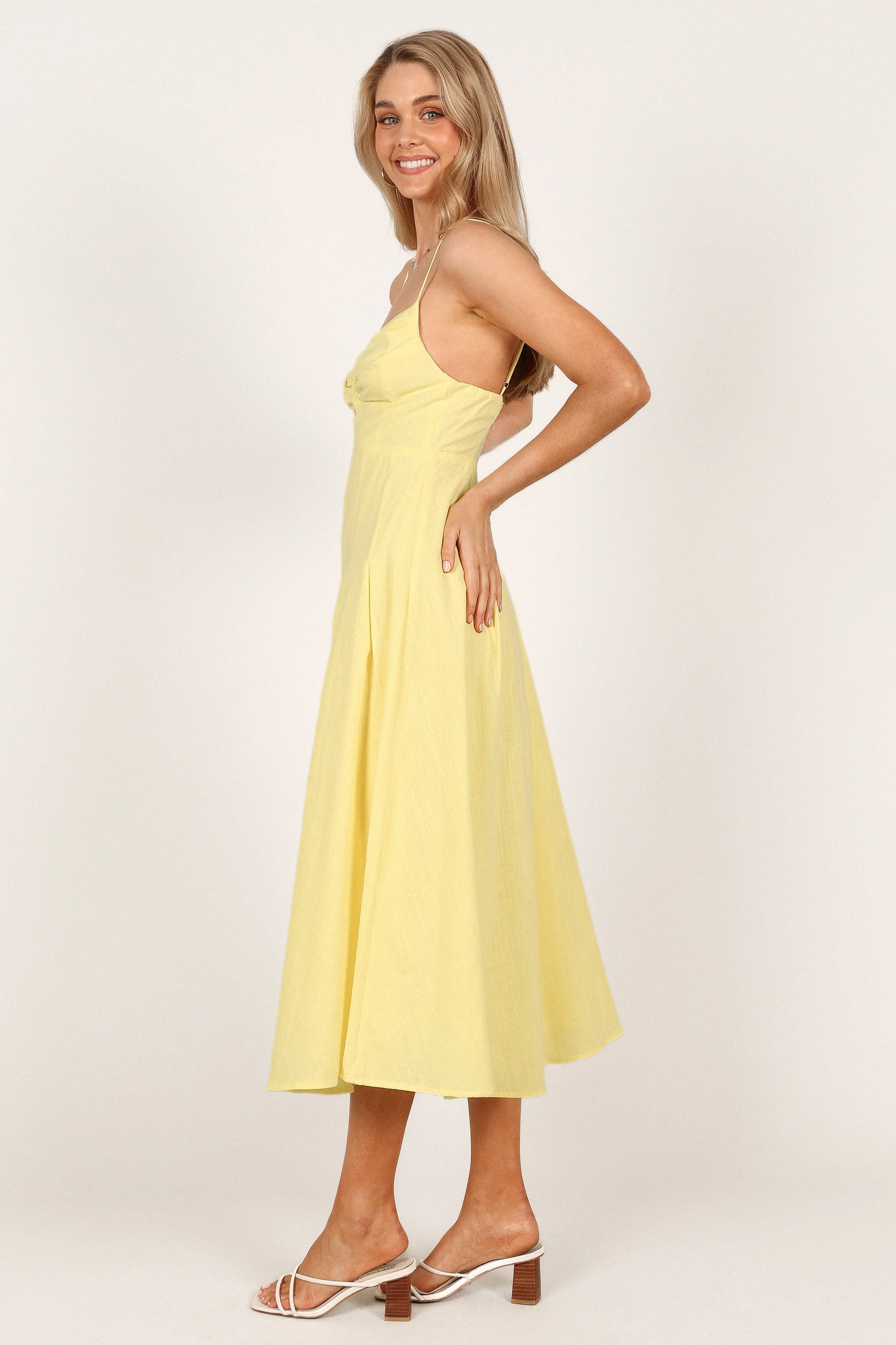 Barb Midi Dress - Yellow