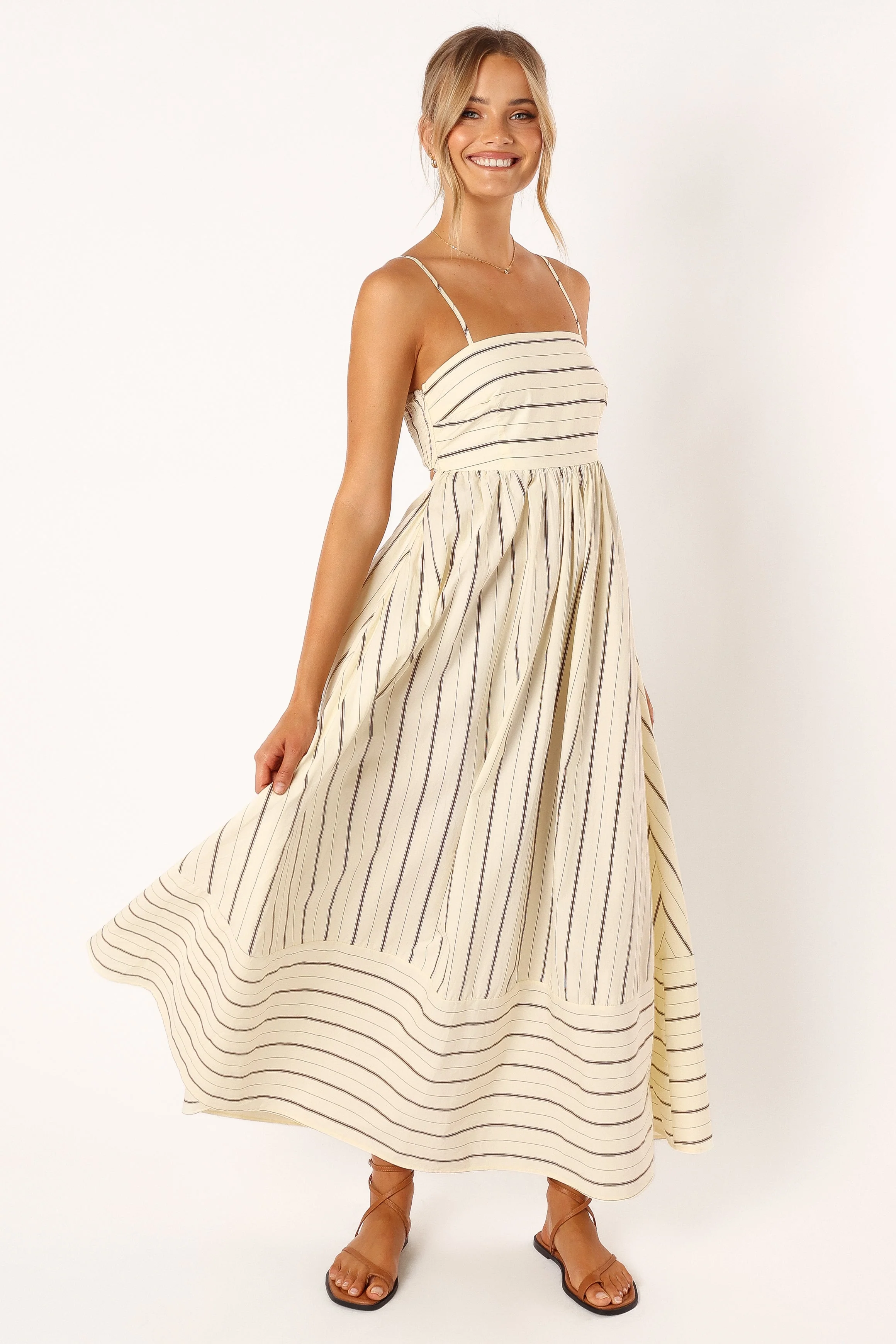 Pixie Maxi Dress - Beige Tan
