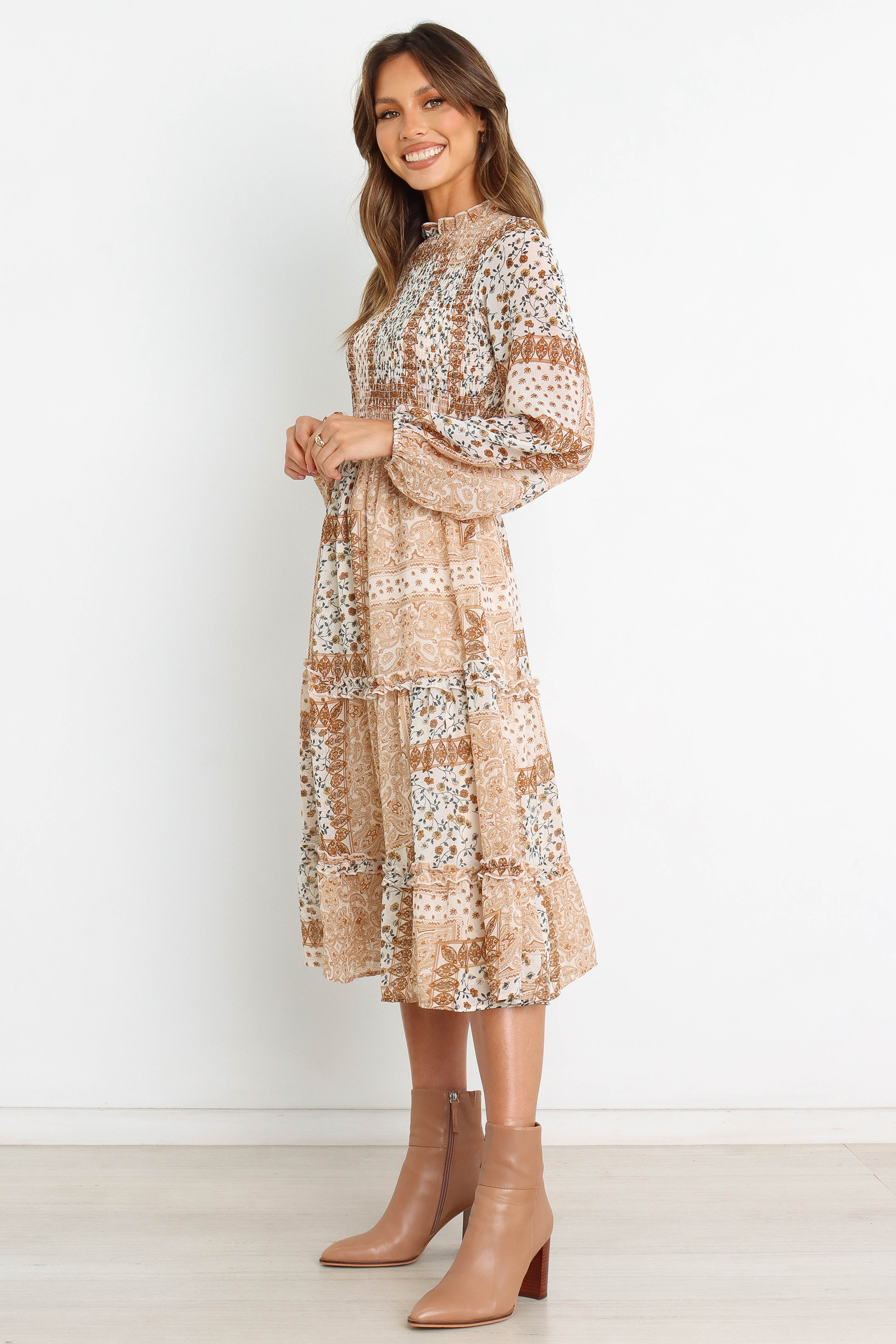 Nassia Dress - Brown