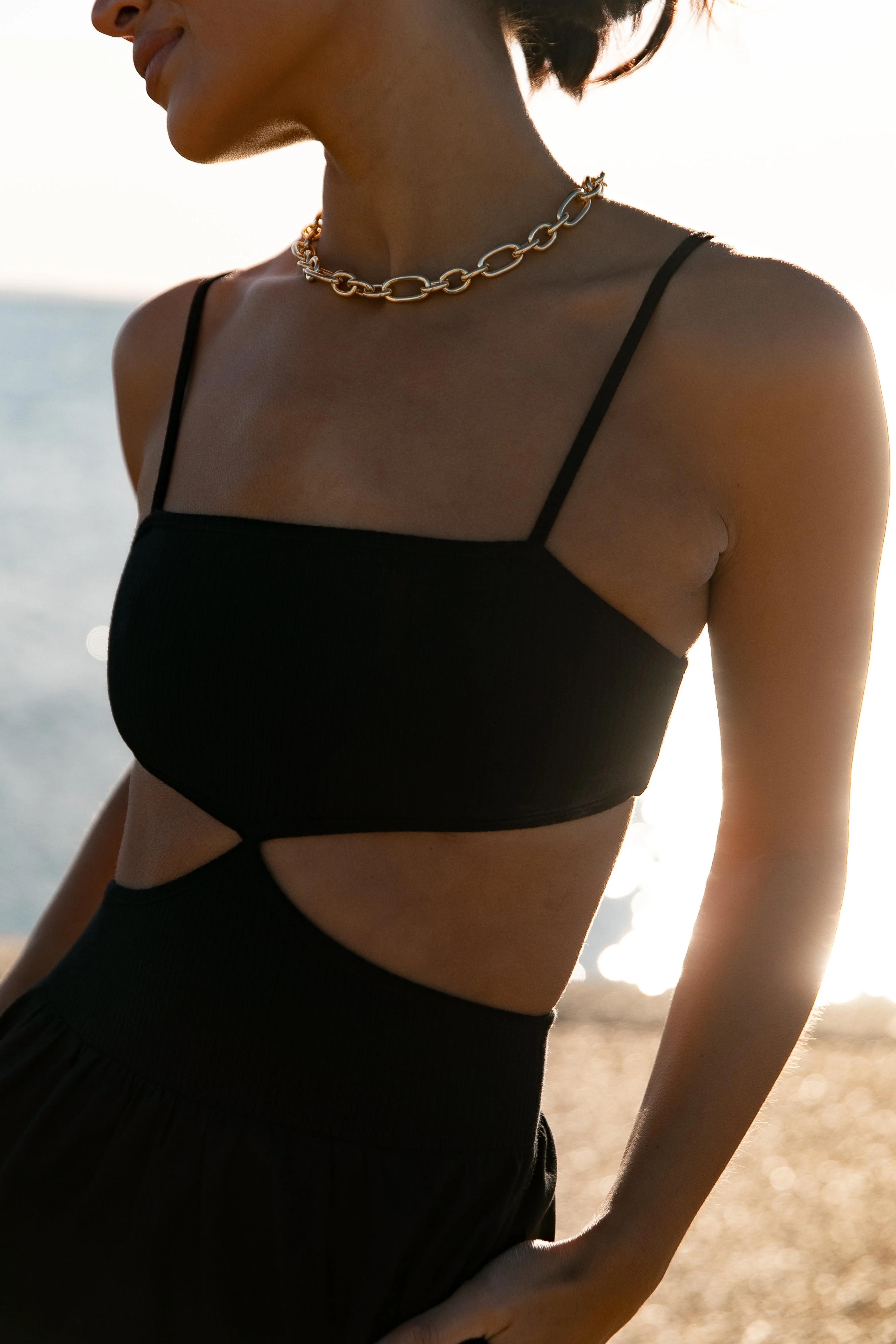 Mina Cut Out Dress - Black